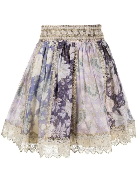 Celestial panelled skirt