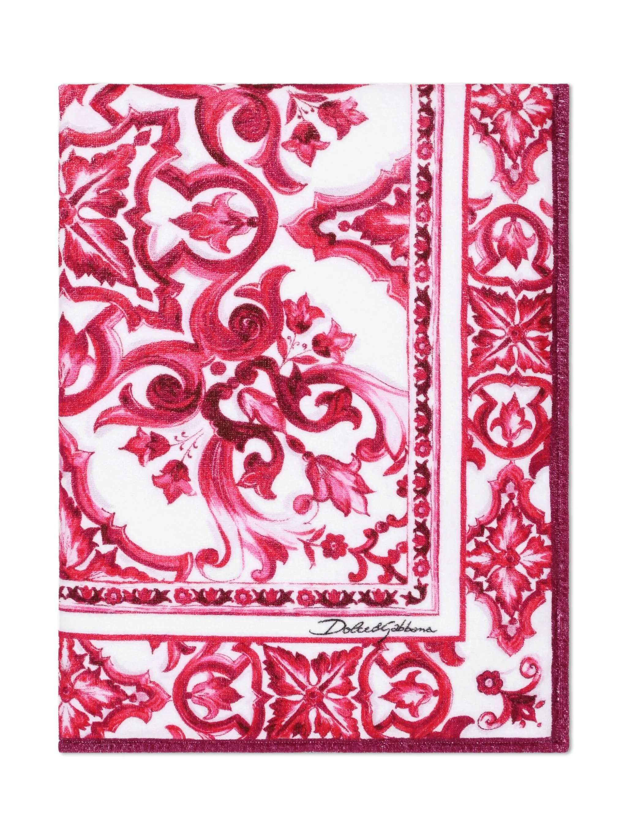 MAJOLICA-PRINT TERRYCLOTH BEACH TOWEL