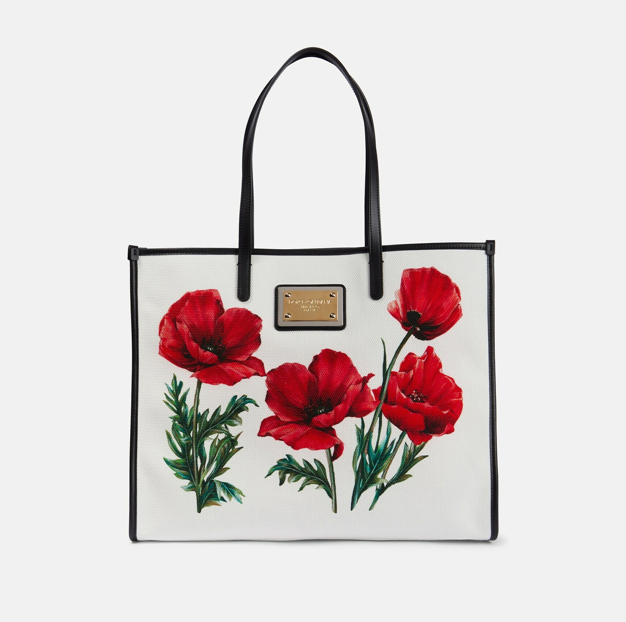 PRINTED CANVAS SHOPPING BAG