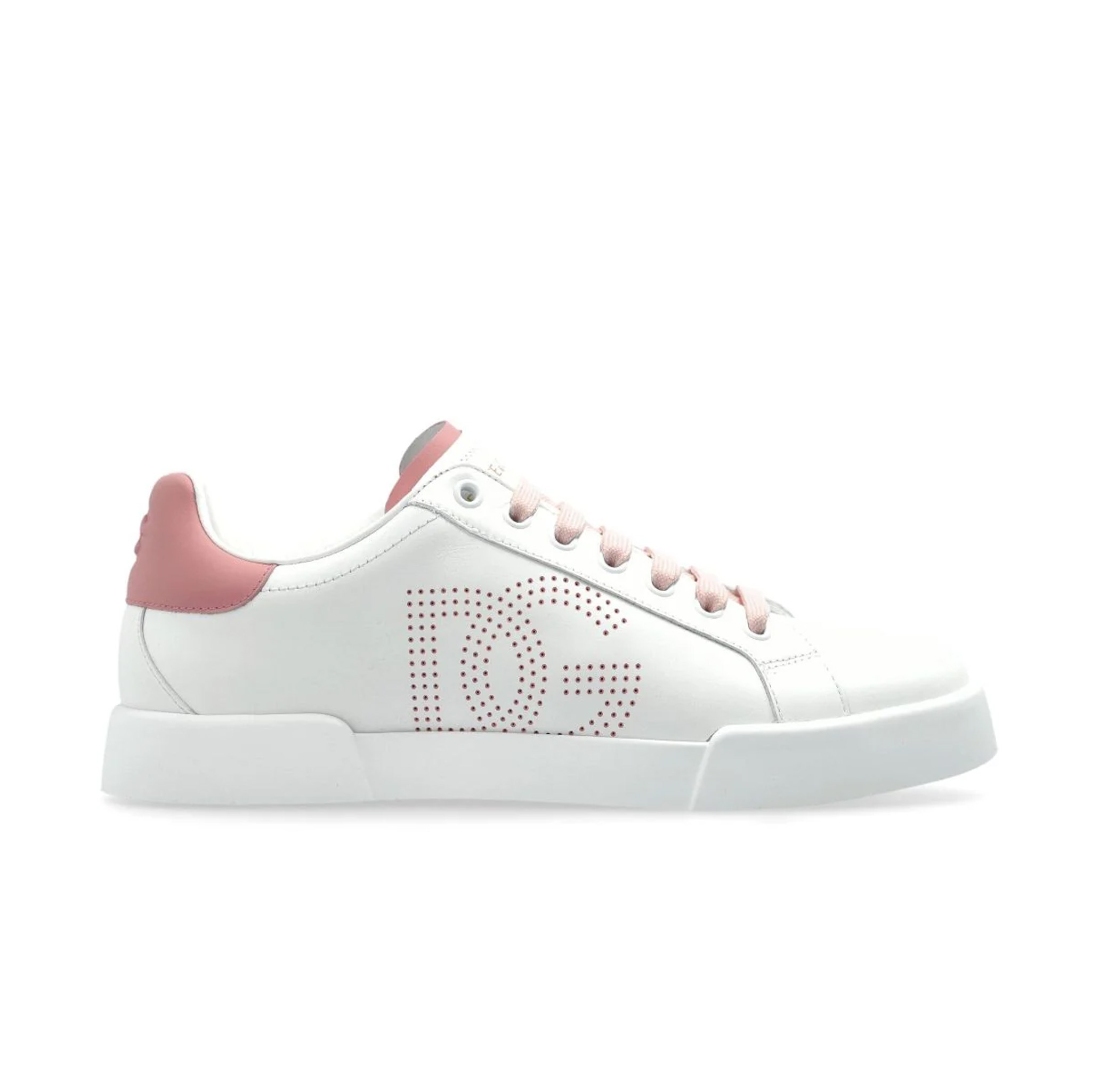 PORTOFINO PERFORATED-LOGO LEATHER SNEAKERS