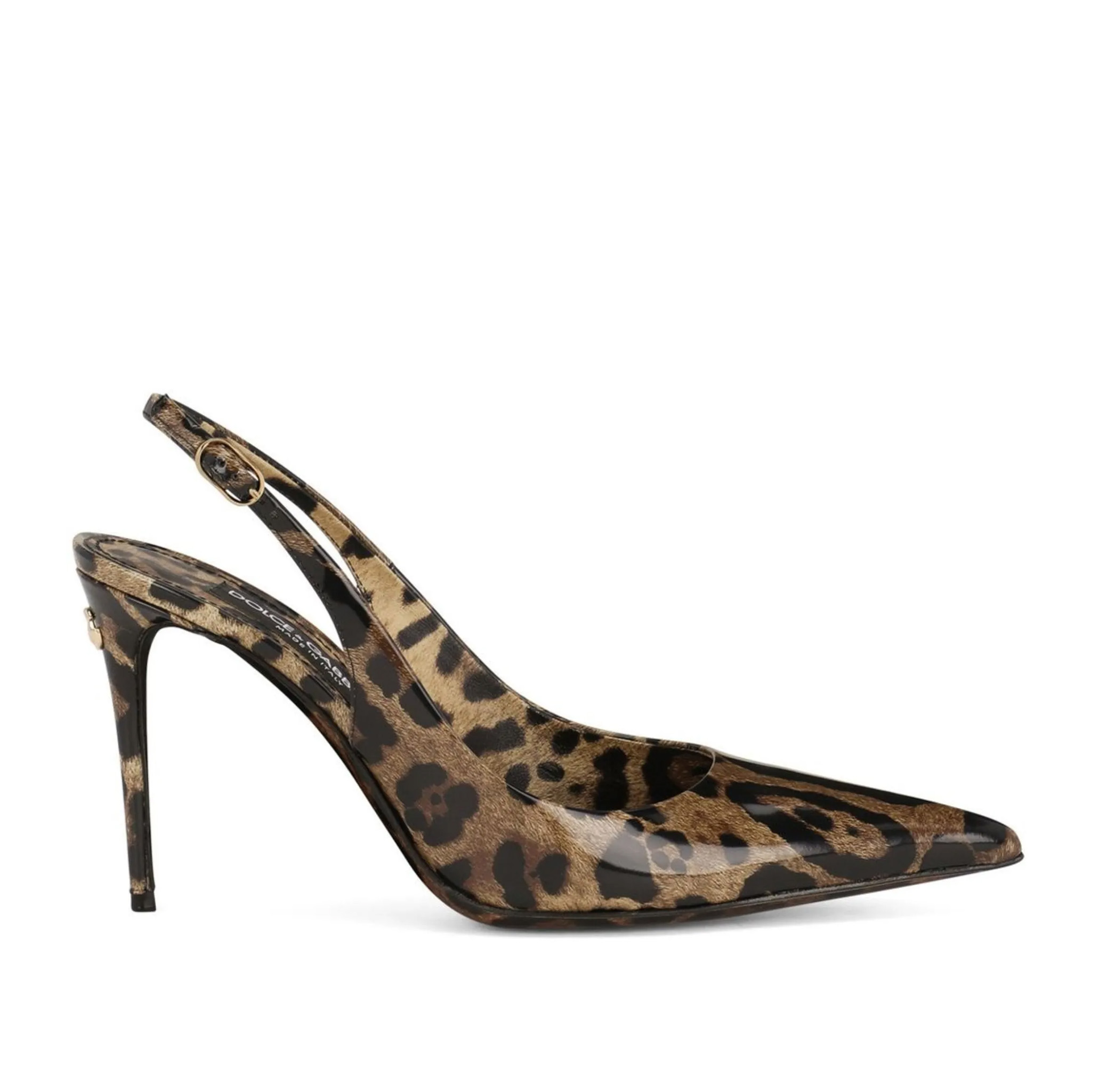 KIM DOLCE&GABBANA LEOPARD-PRINT SLINGBACK PUMPS