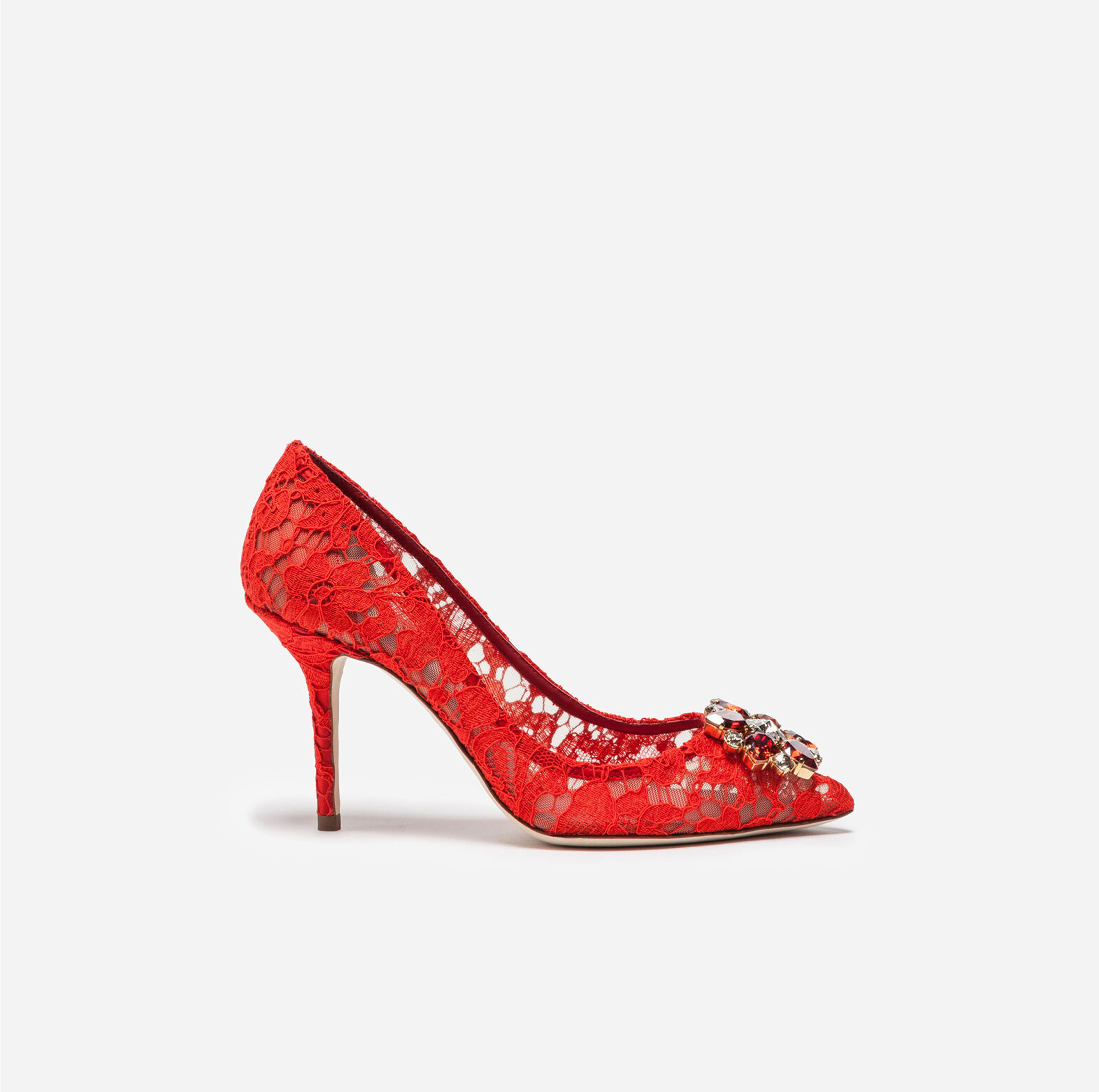 PUMP IN TAORMINA LACE WITH CRYSTALS