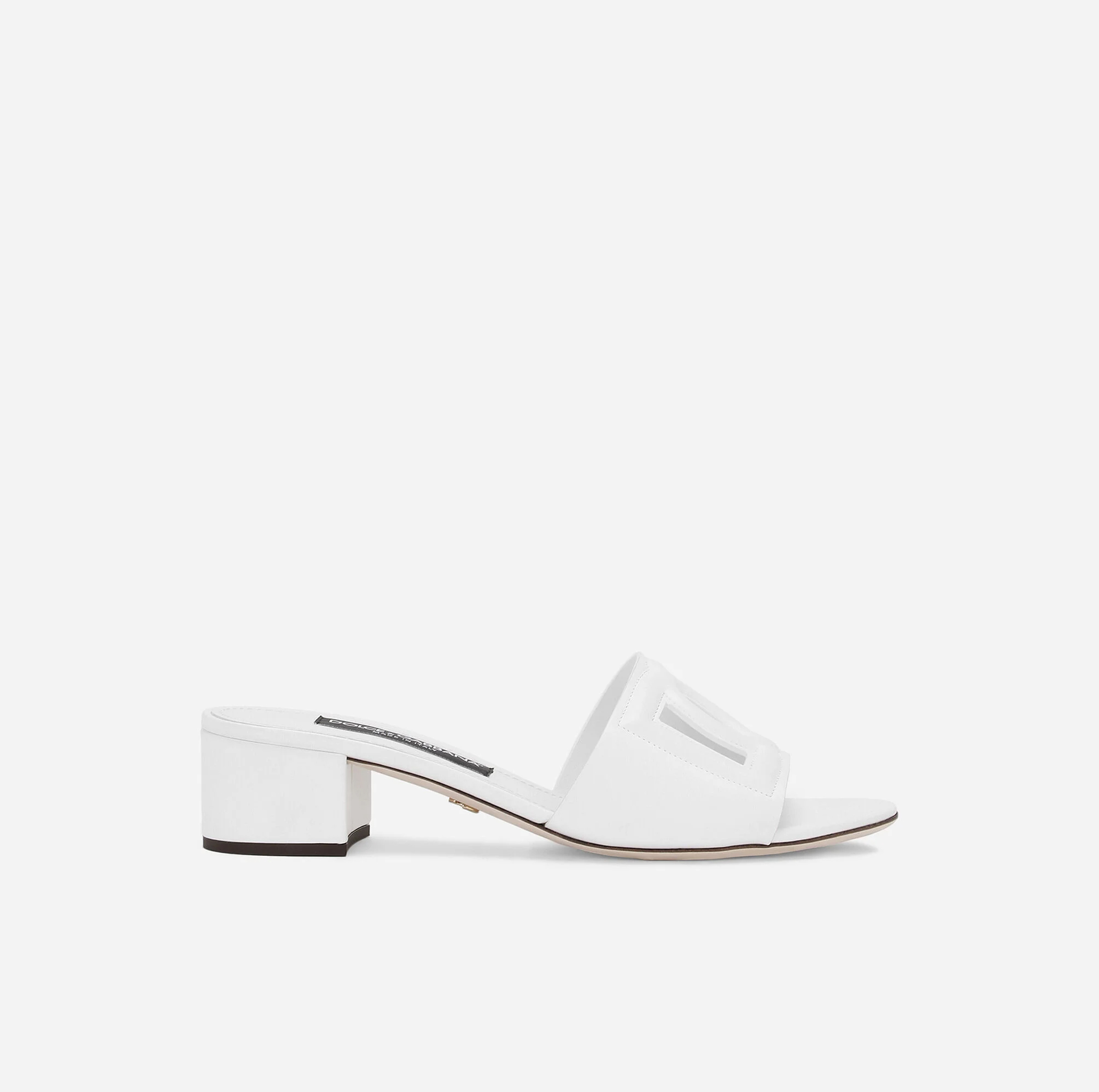 CALFSKIN MULES WITH DG MILLENNIALS LOGO