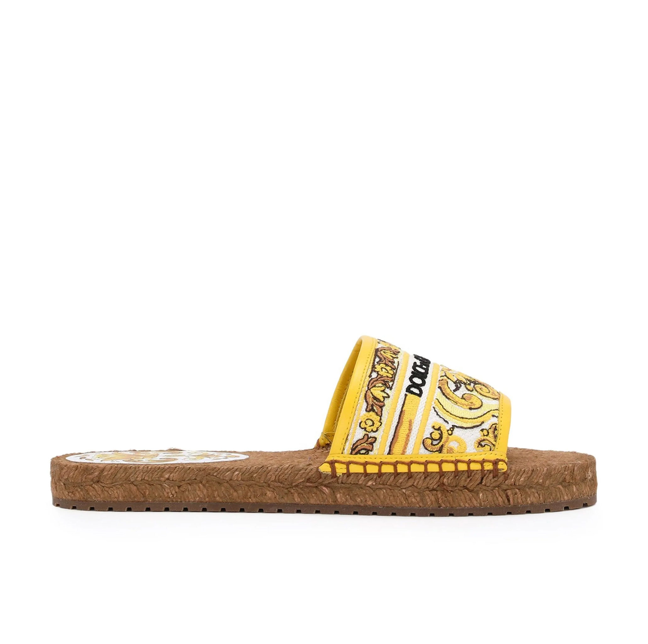 MAJOLICA-PRINT LOGO-EMBROIDERED SANDALS