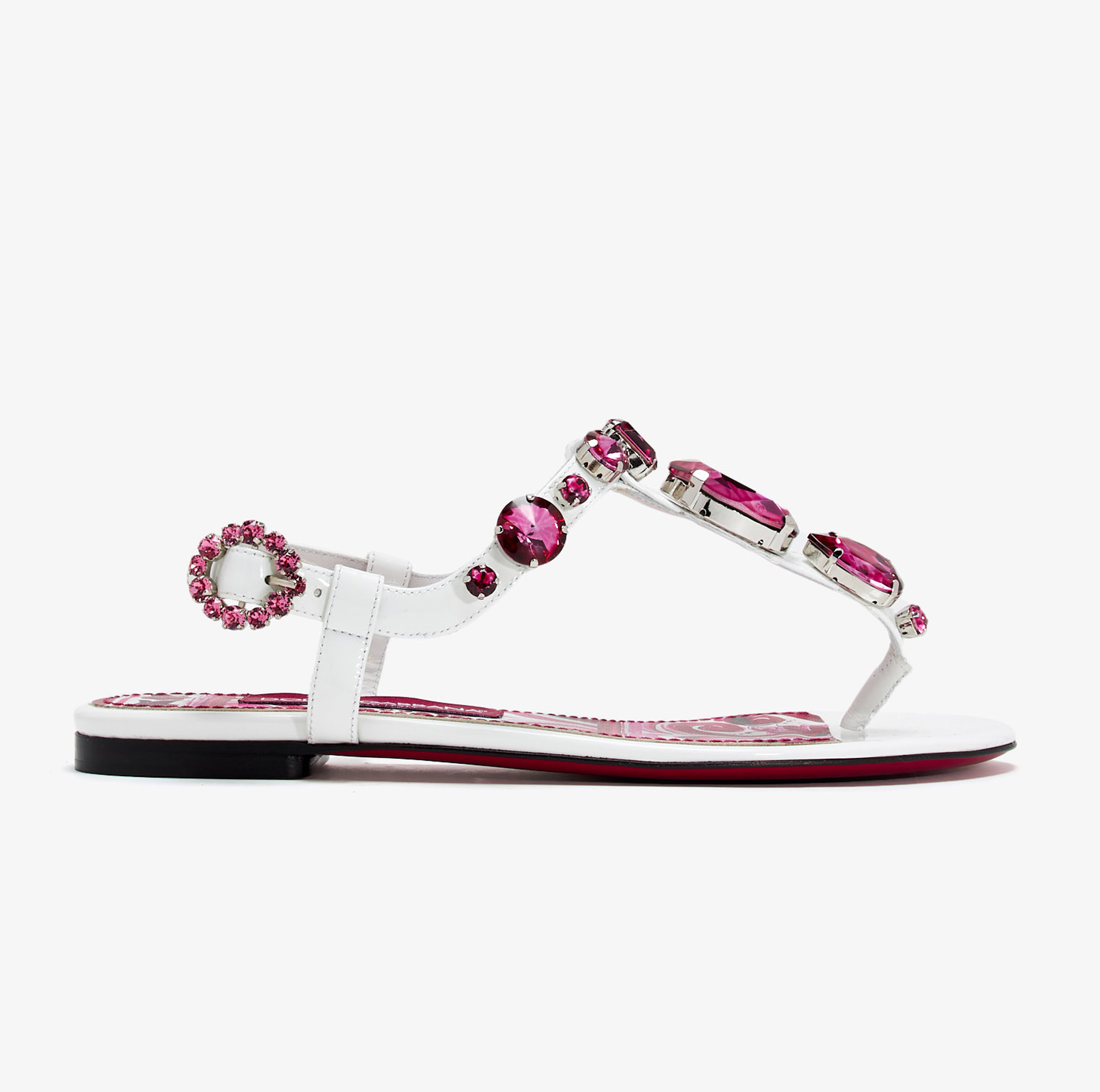 MAIOLICA PATENT LEATHER SANDALS
