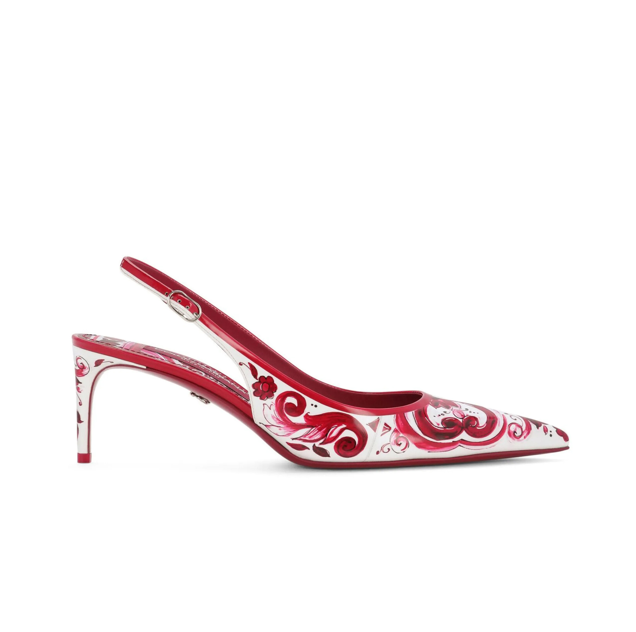 MAJOLICA-PRINT SLINGBACK PUMPS