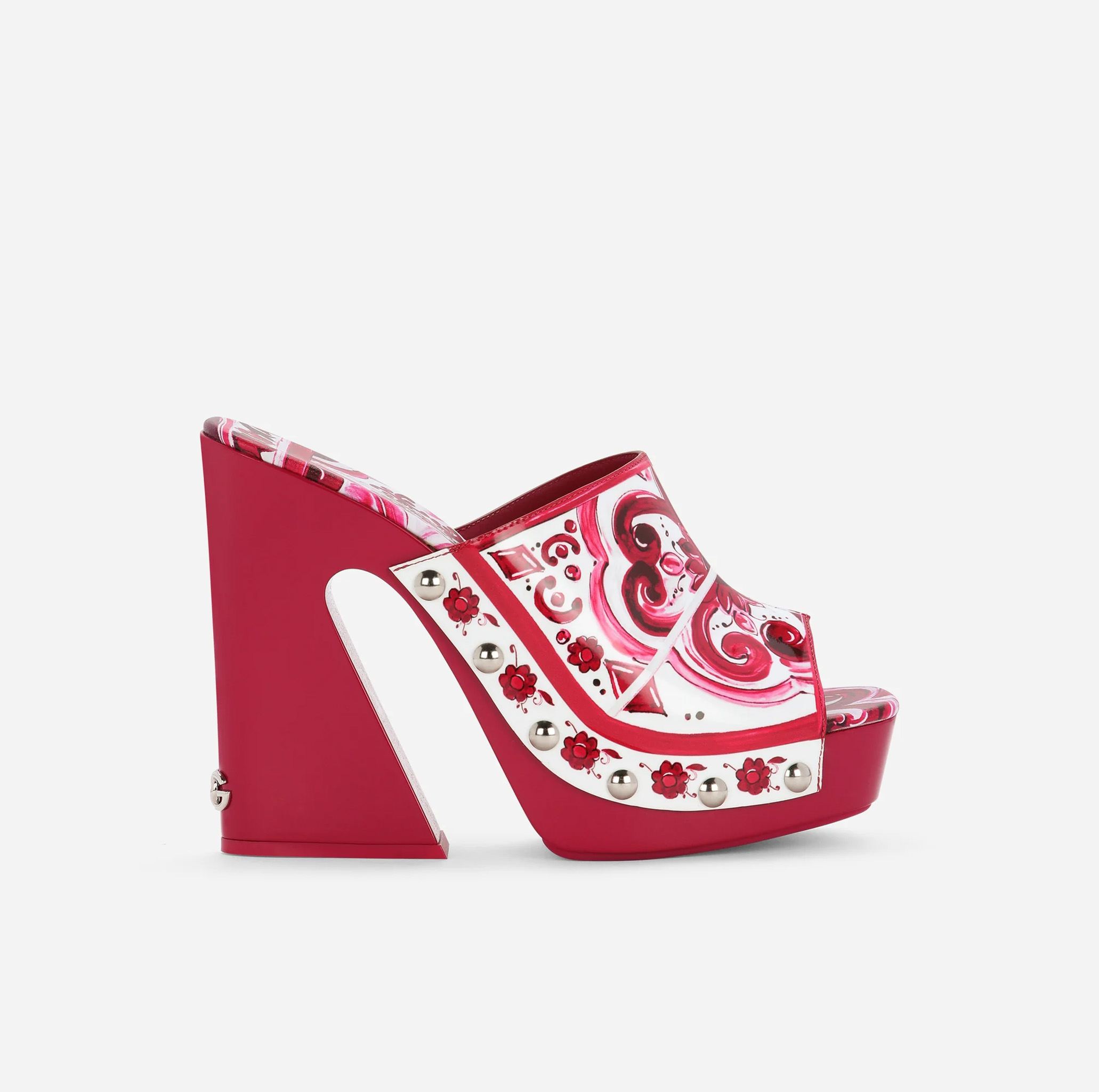 105MM MAJOLICA-PRINT PLATFORM CLOGS