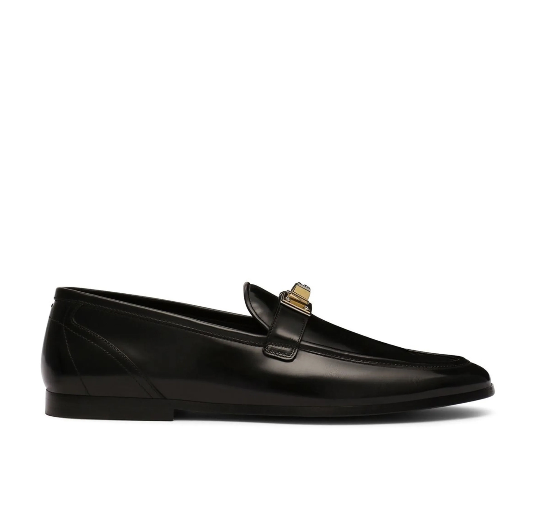 LOGO-APPLIQUÉ LEATHER LOAFERS