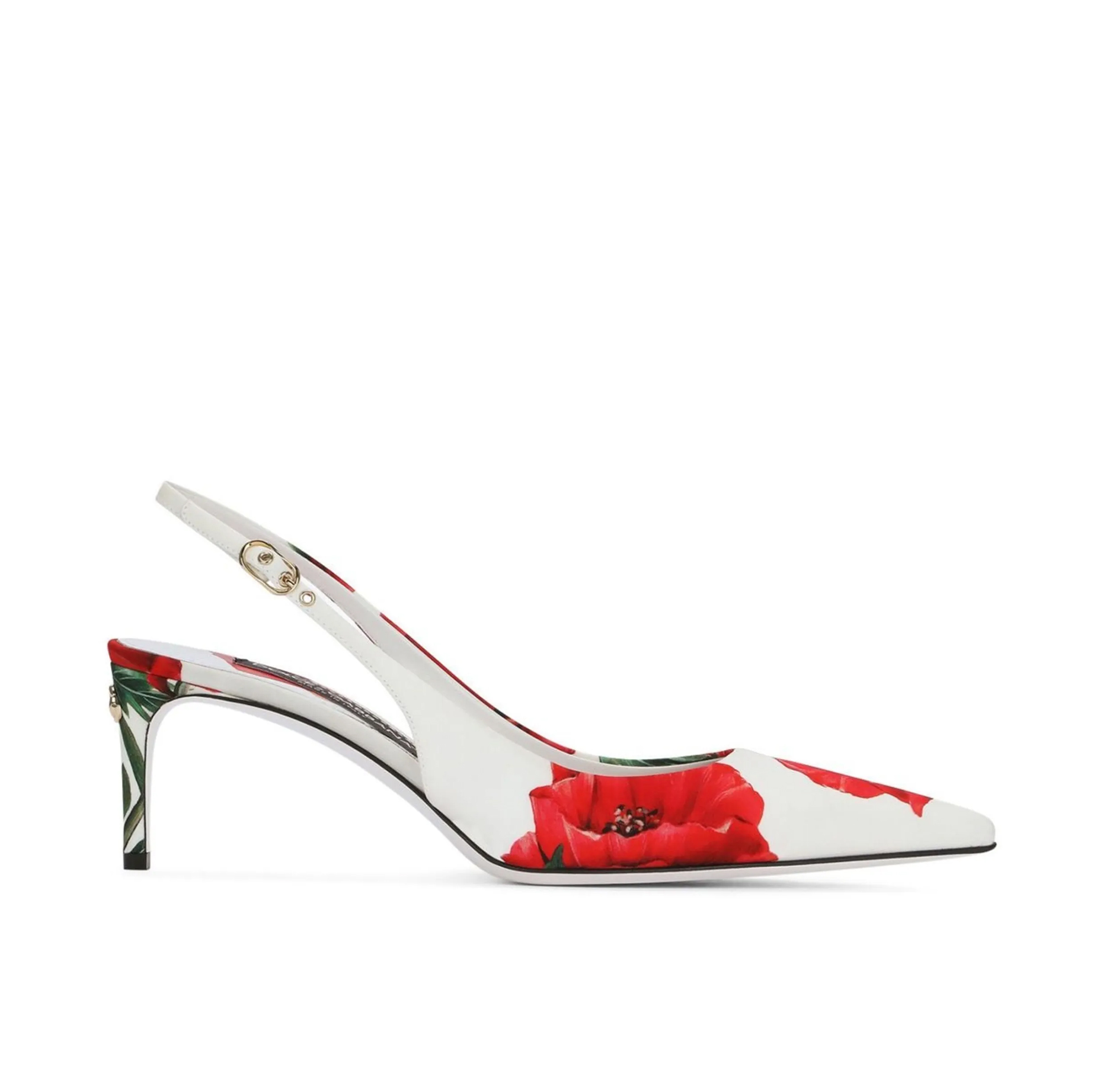 FLORAL-PRINT SLINGBACK PUMPS