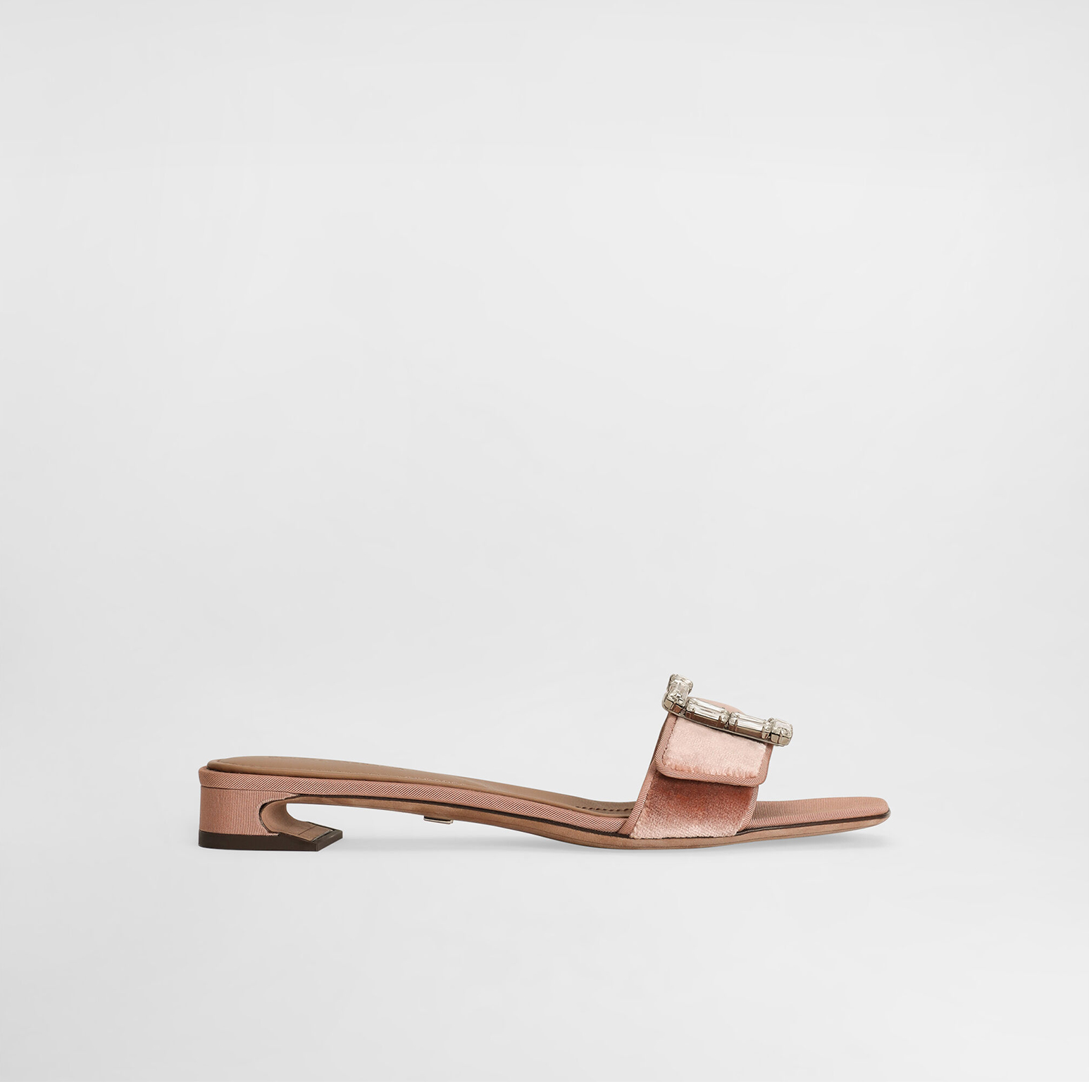 VELVET MULES WITH BEJEWELED BUCKLE