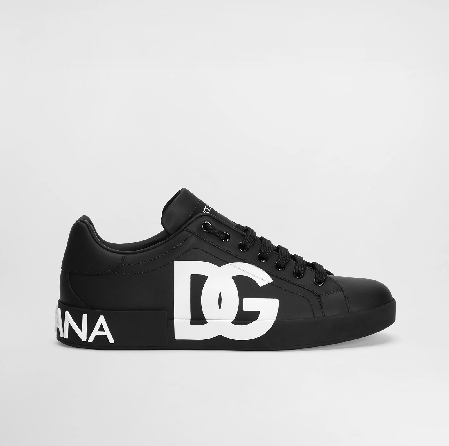 CALFSKIN NAPPA PORTOFINO SNEAKERS WITH DG LOGO PRINT