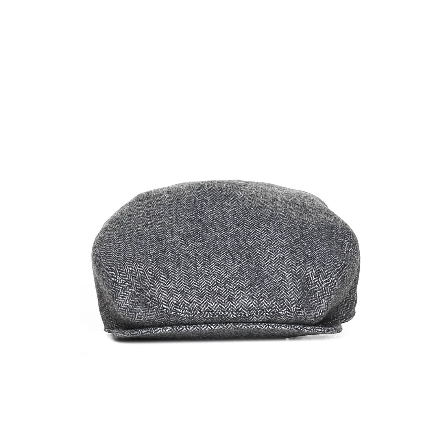 HERRINGBONE WOOL-BLEND FLAT CAP