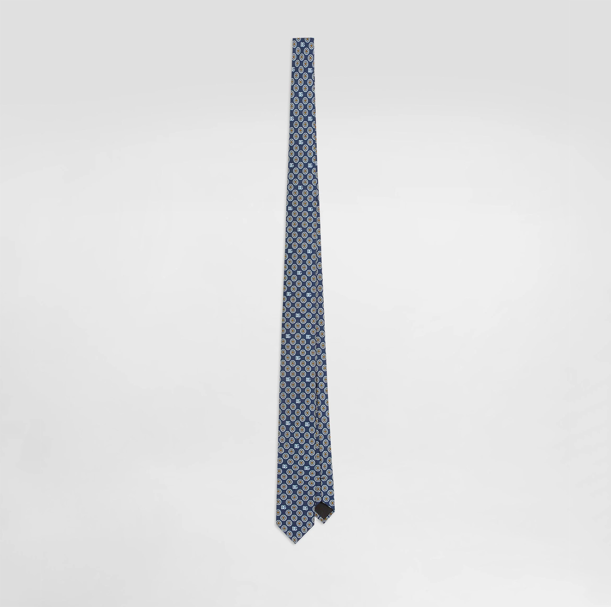 MARTINI TIE WITH JACQUARD MICRO-DESIGNS AND LOGO