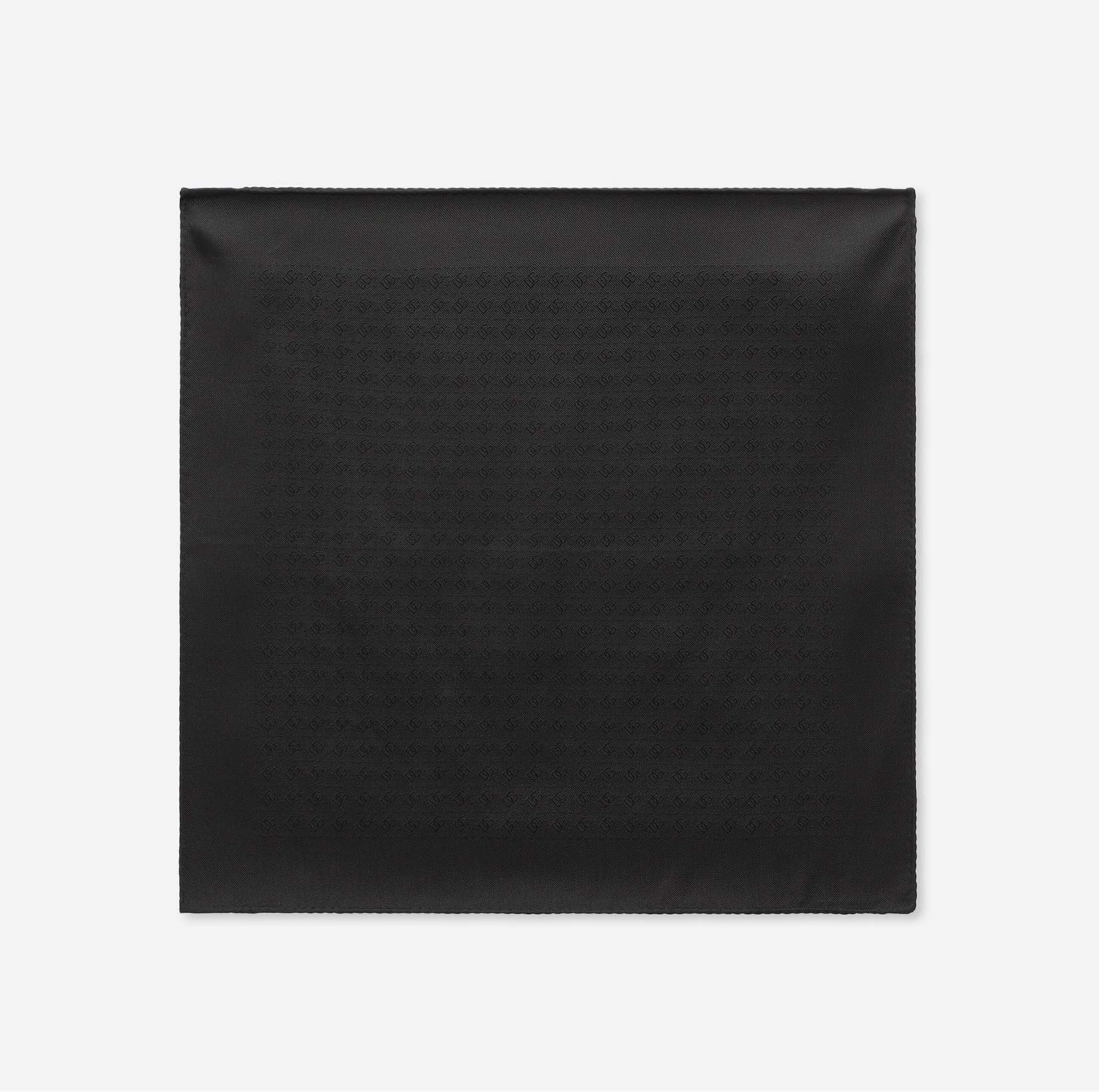SILK JACQUARD POCKET SQUARE WITH DG LOGO