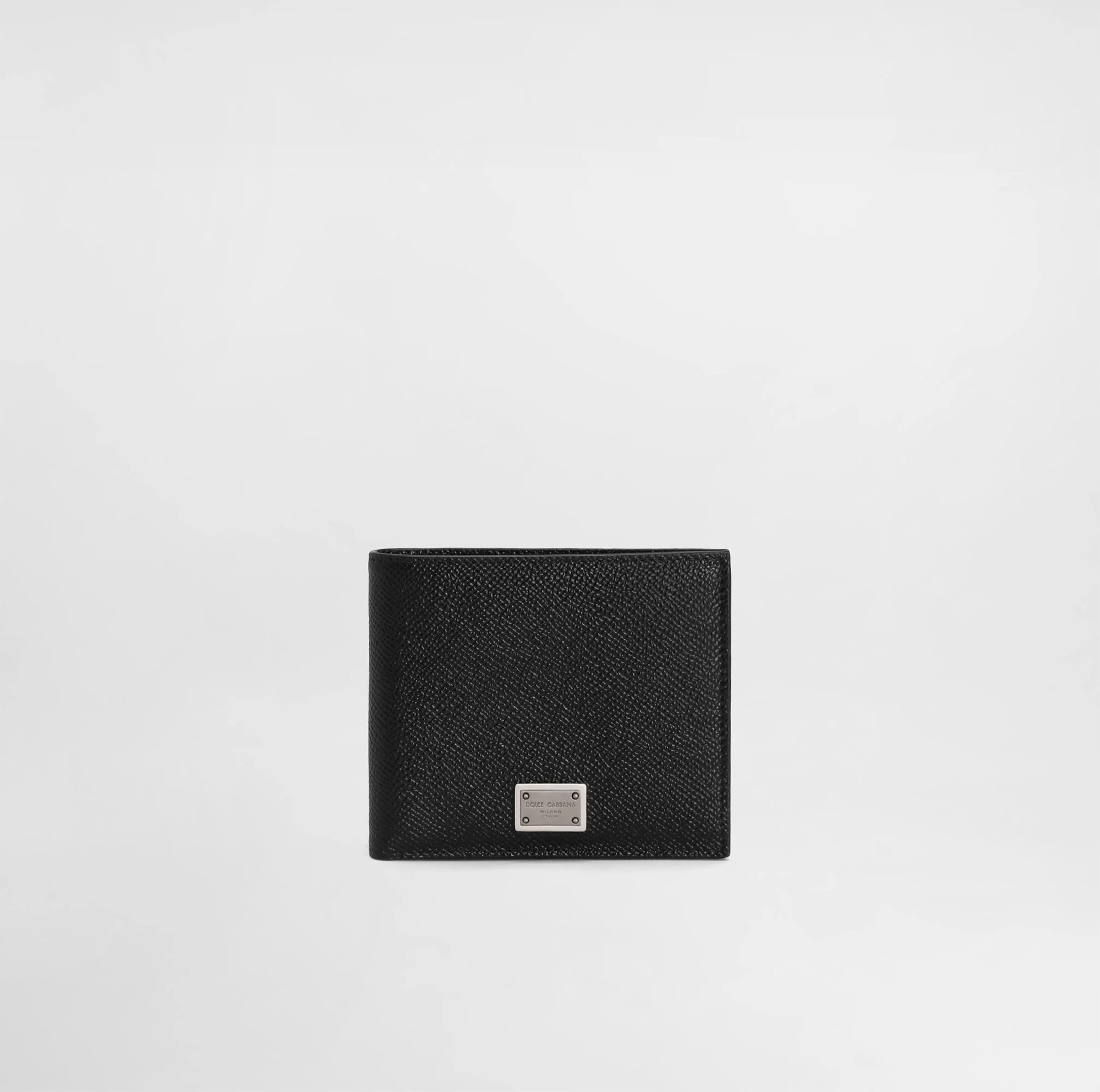 CALFSKIN BIFOLD WALLET WITH LOGO TAG