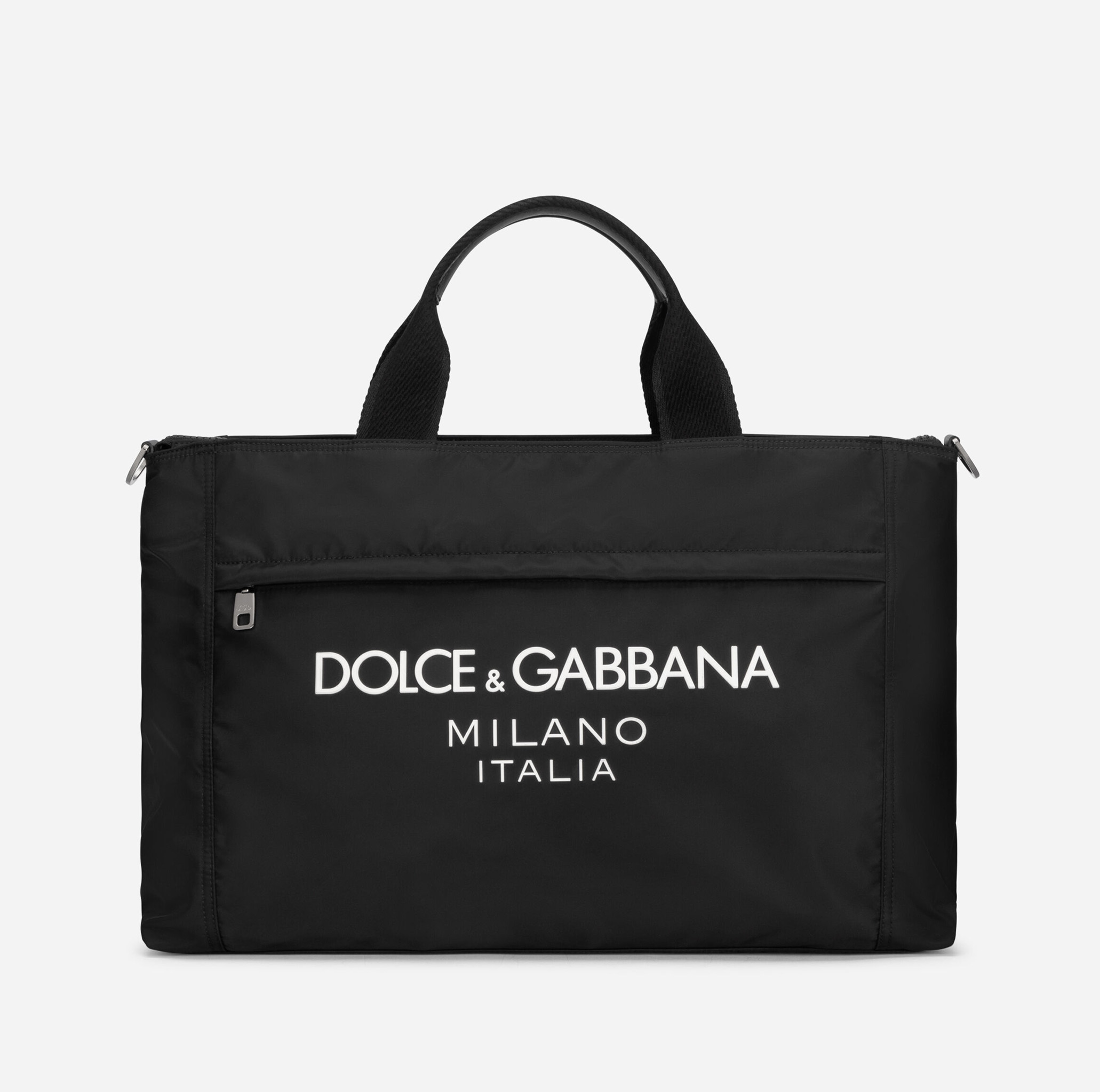 NYLON HOLDALL WITH RUBBERIZED LOGO