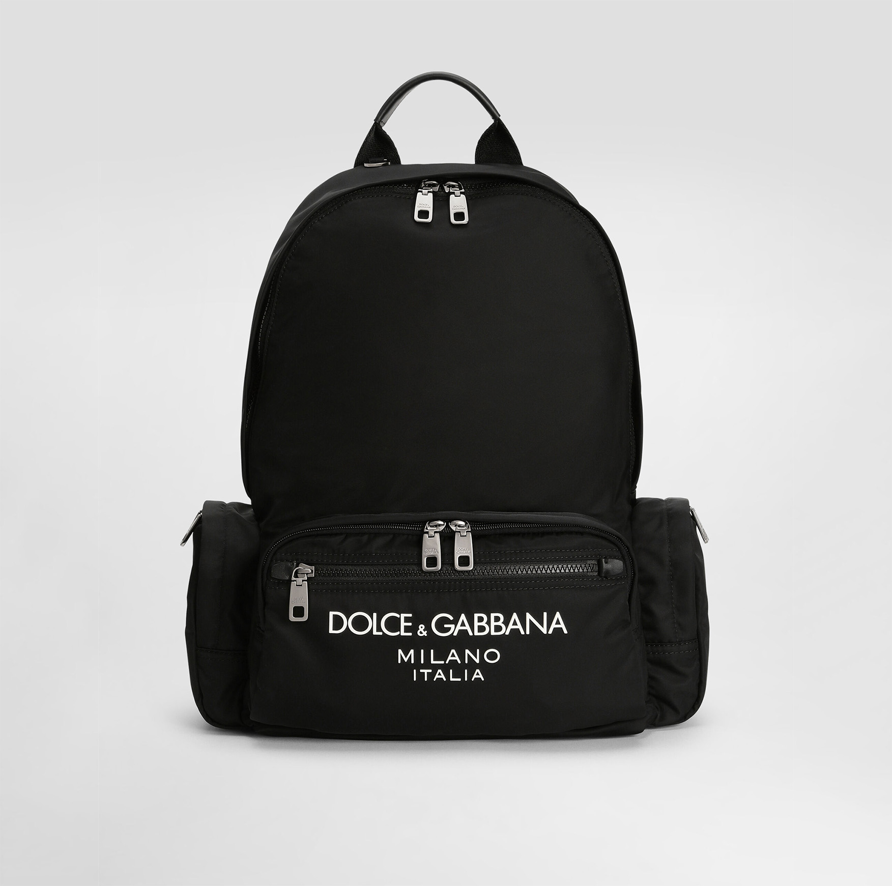 NYLON BACKPACK WITH RUBBERIZED LOGO