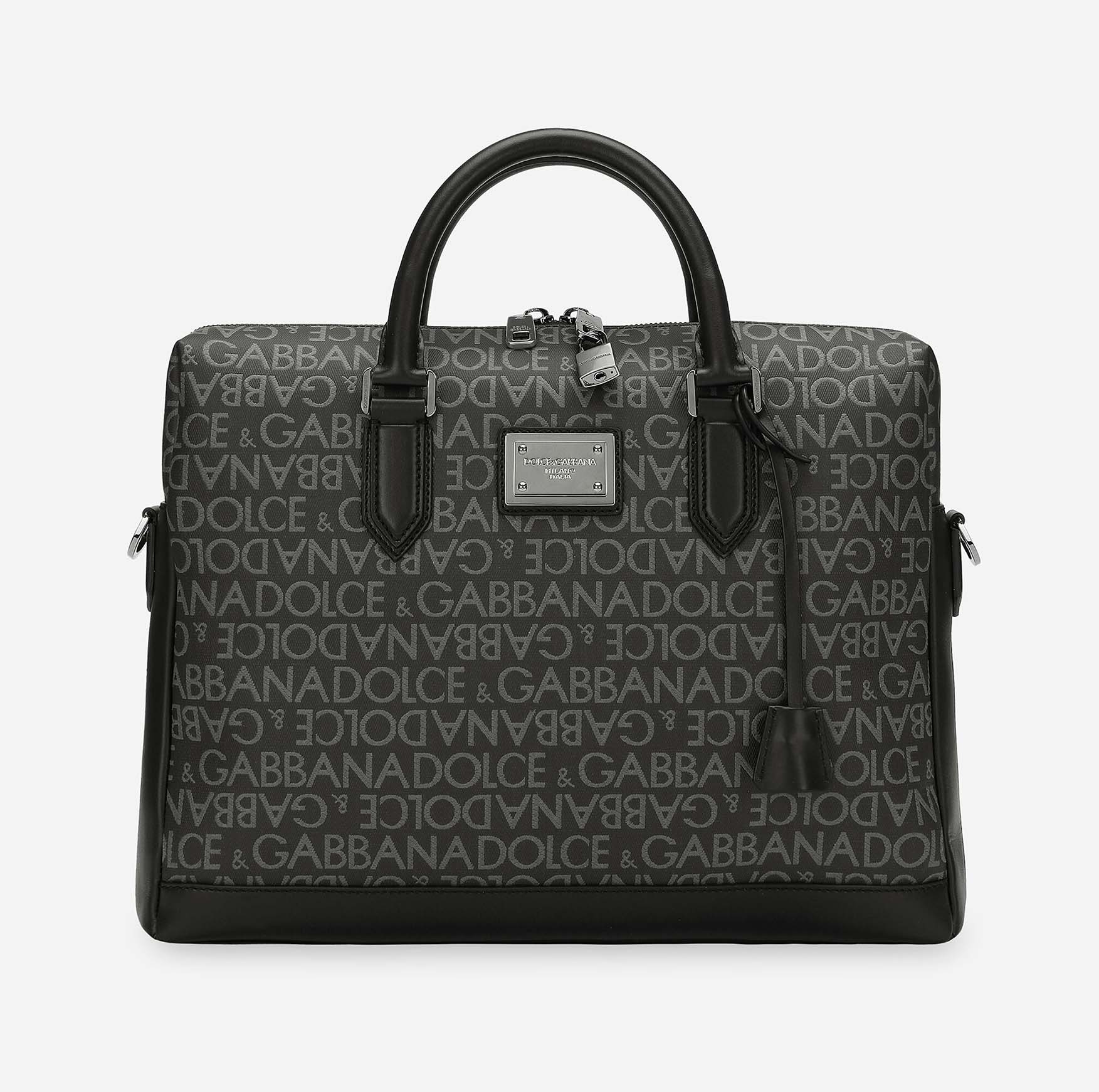 COATED JACQUARD BRIEFCASE