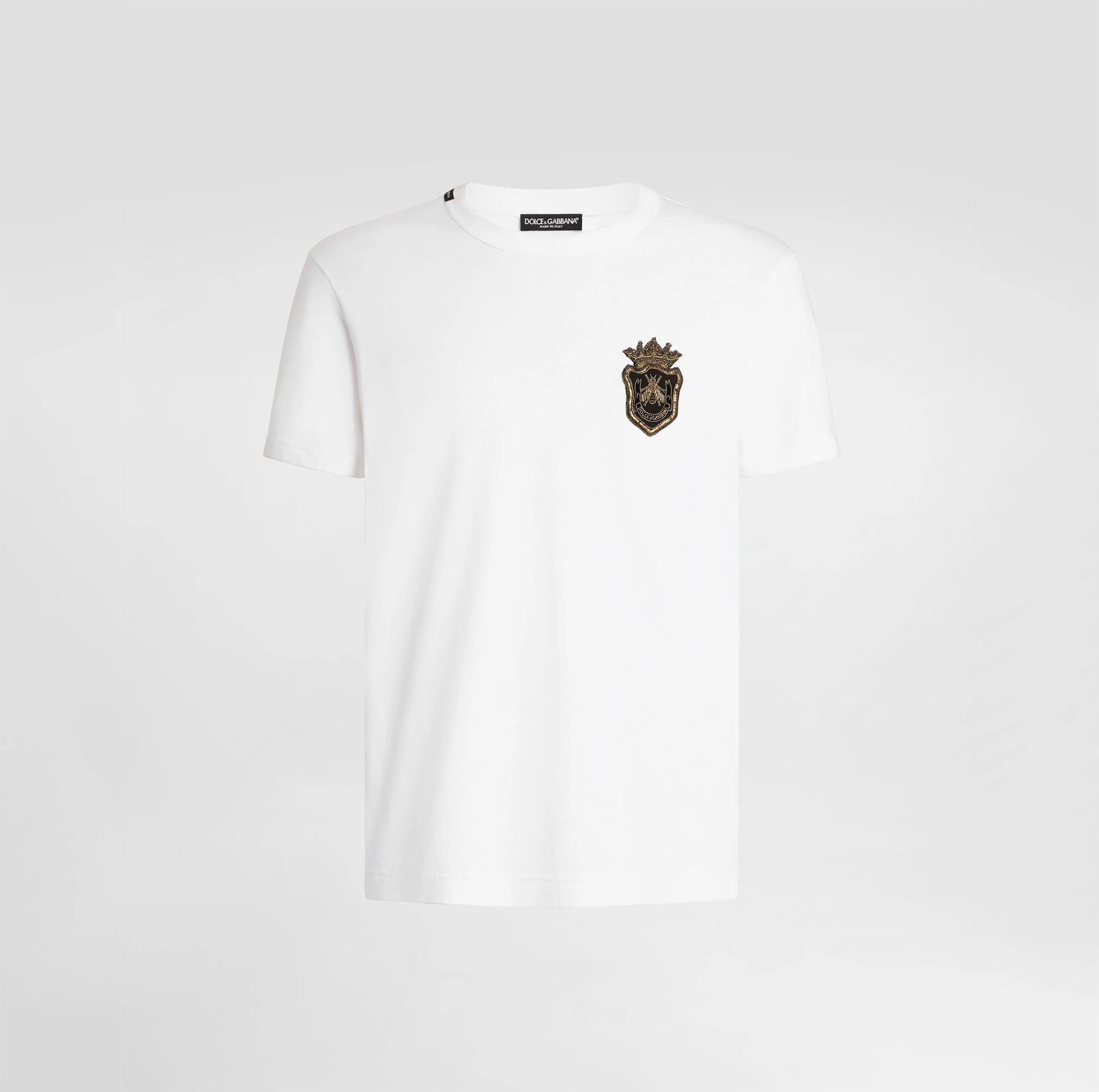 COTTON T-SHIRT WITH HERALDIC PATCH