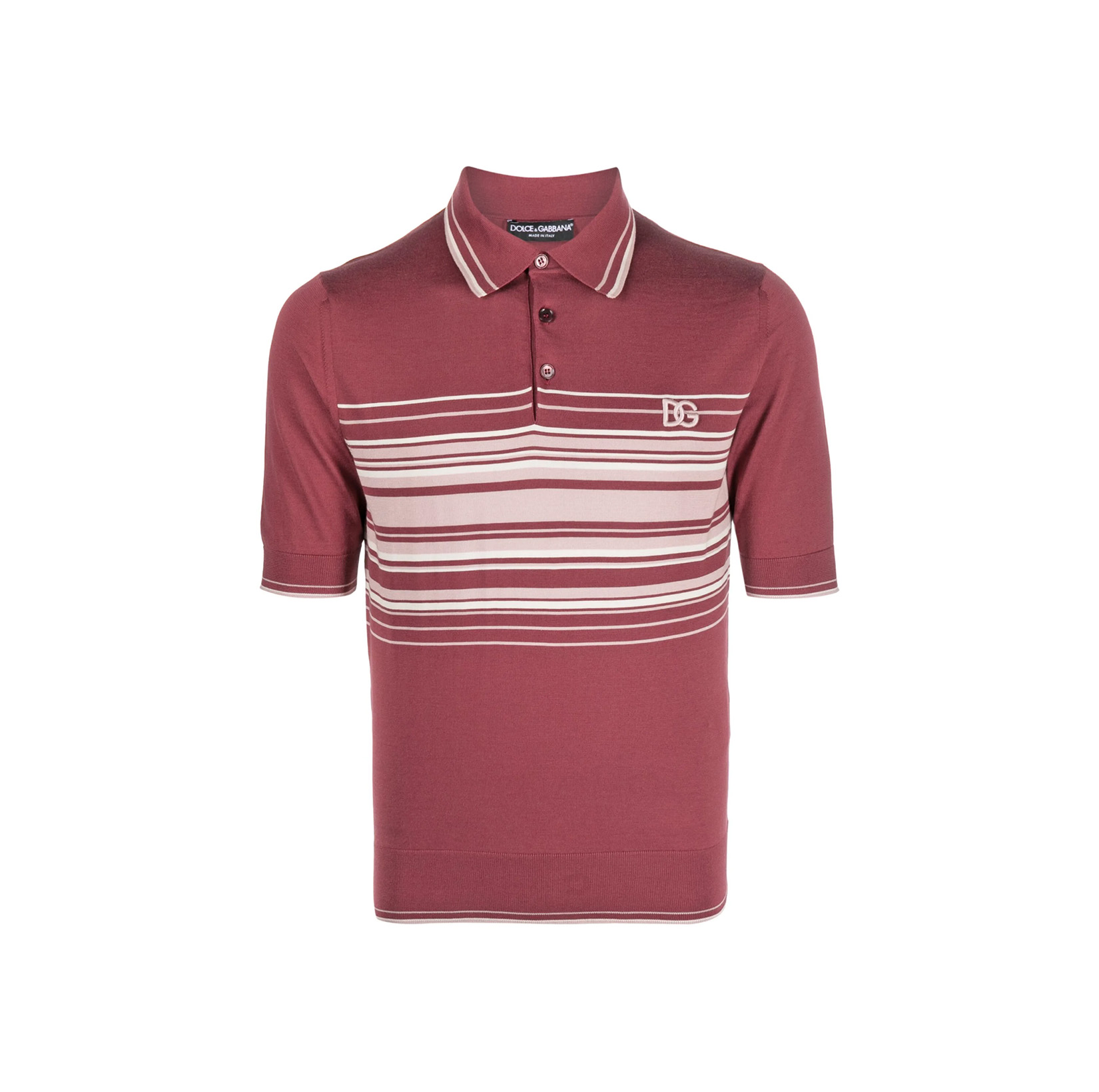 STRIPED-PATTERN POLO SHIRT