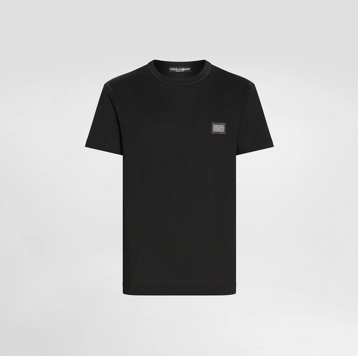 COTTON T-SHIRT WITH BRANDED TAG