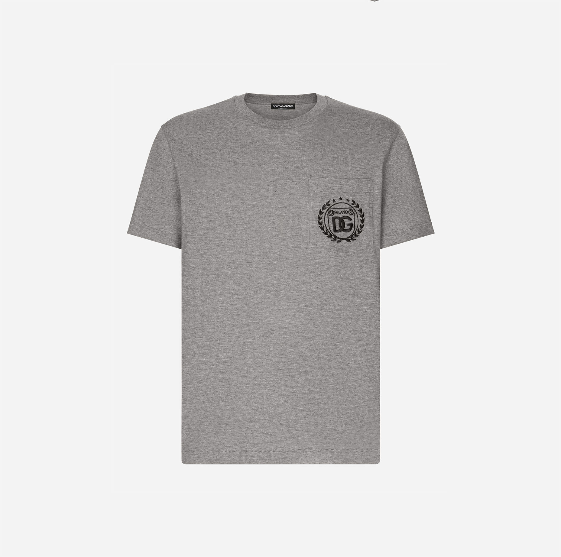 COTTON T-SHIRT WITH DG MILANO LOGO EMBROIDERY