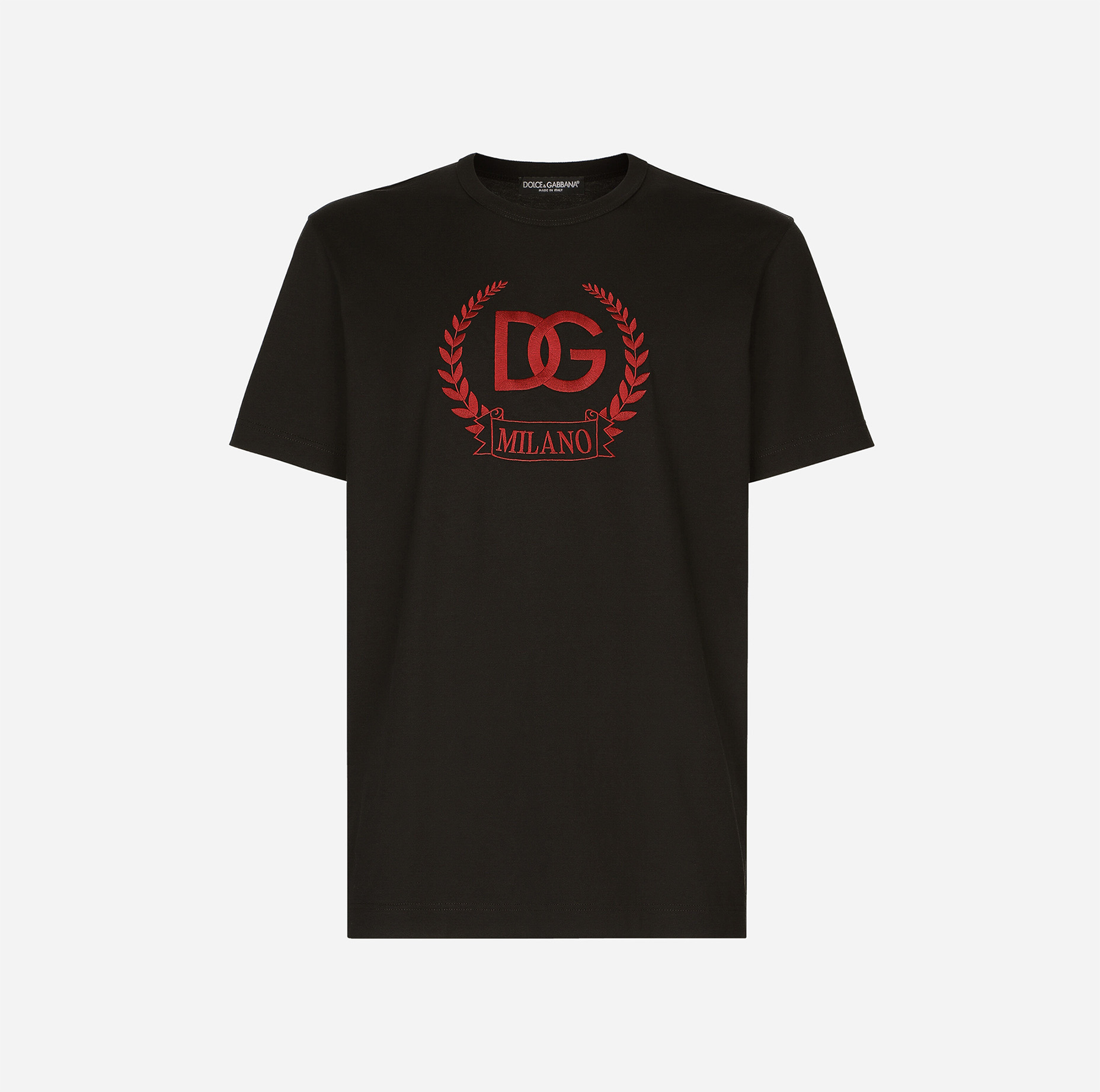COTTON T-SHIRT WITH DG MILANO LOGO EMBROIDERY