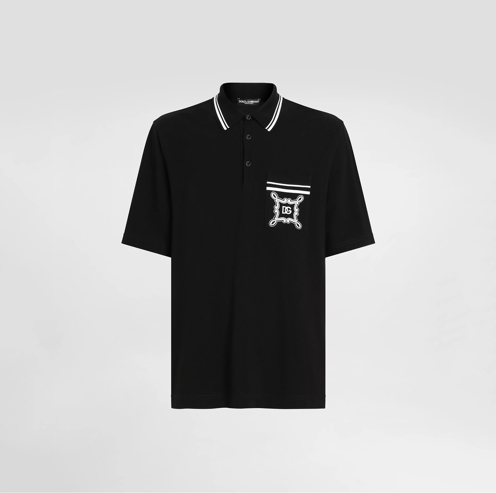 COTTON POLO-SHIRT WITH BANDANNA-PRINT DETAILS