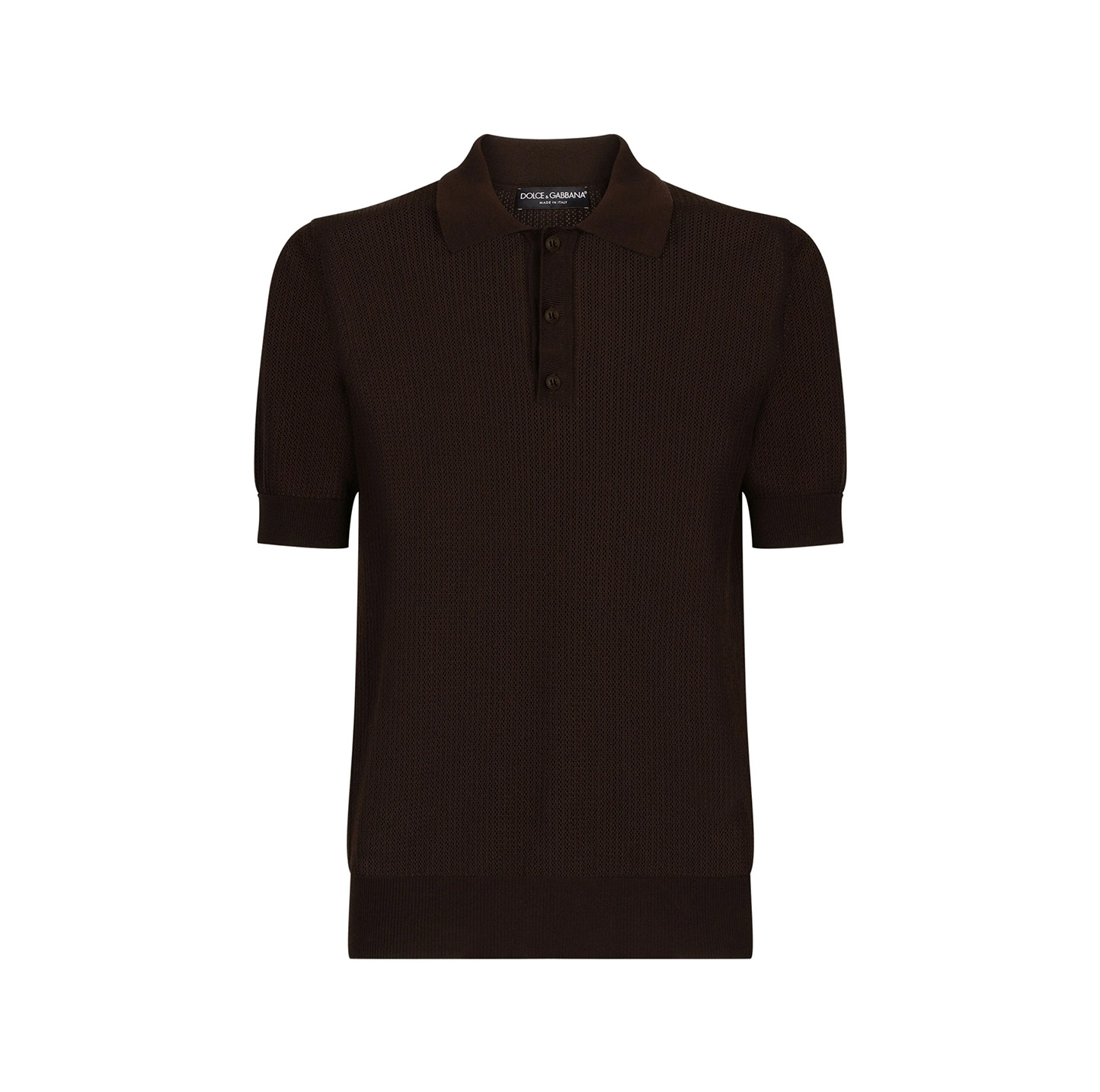 KNITTED SHORT-SLEEVE POLO SHIRT