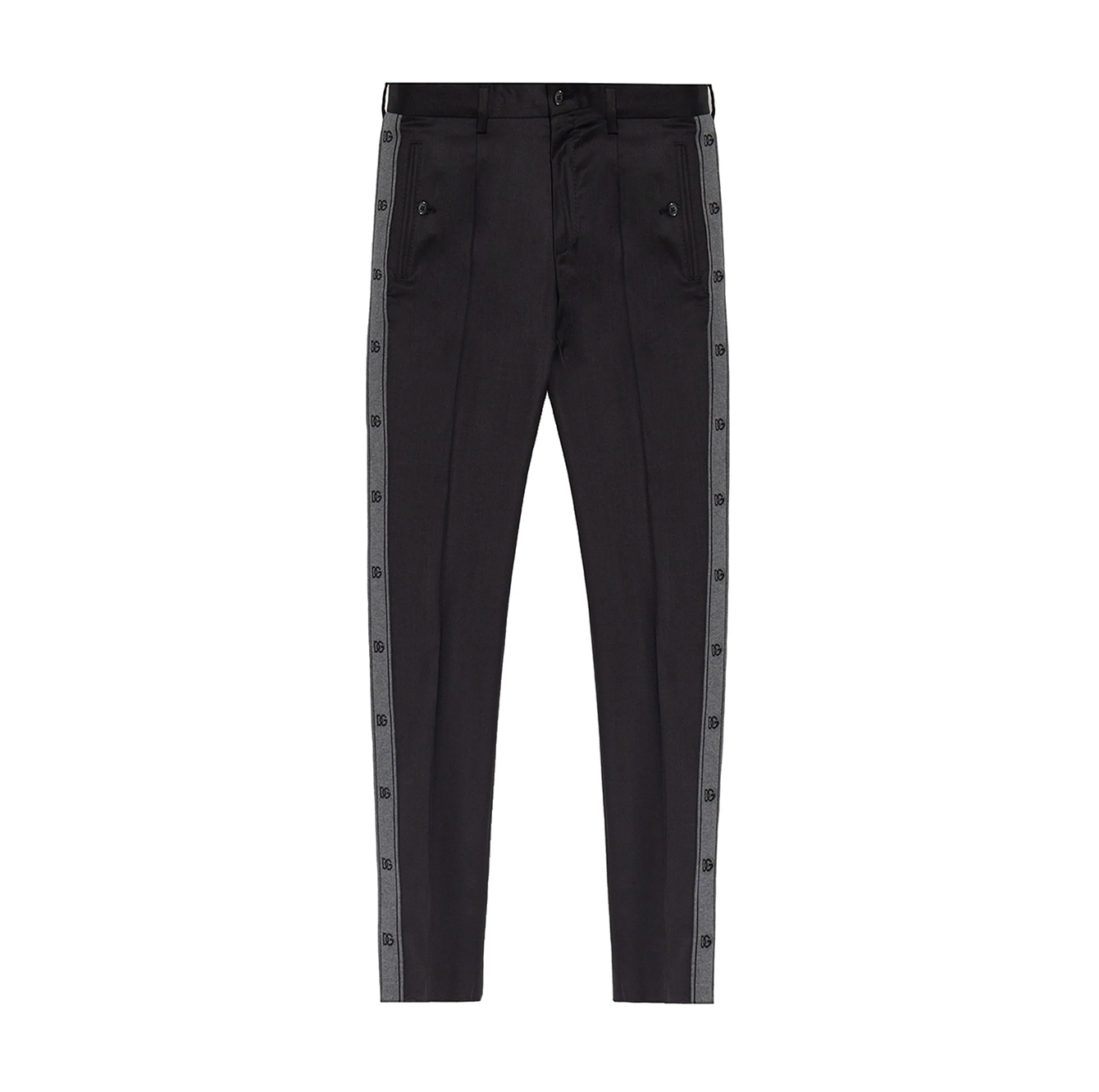 LOGO-TRIM TAILORED TROUSERS