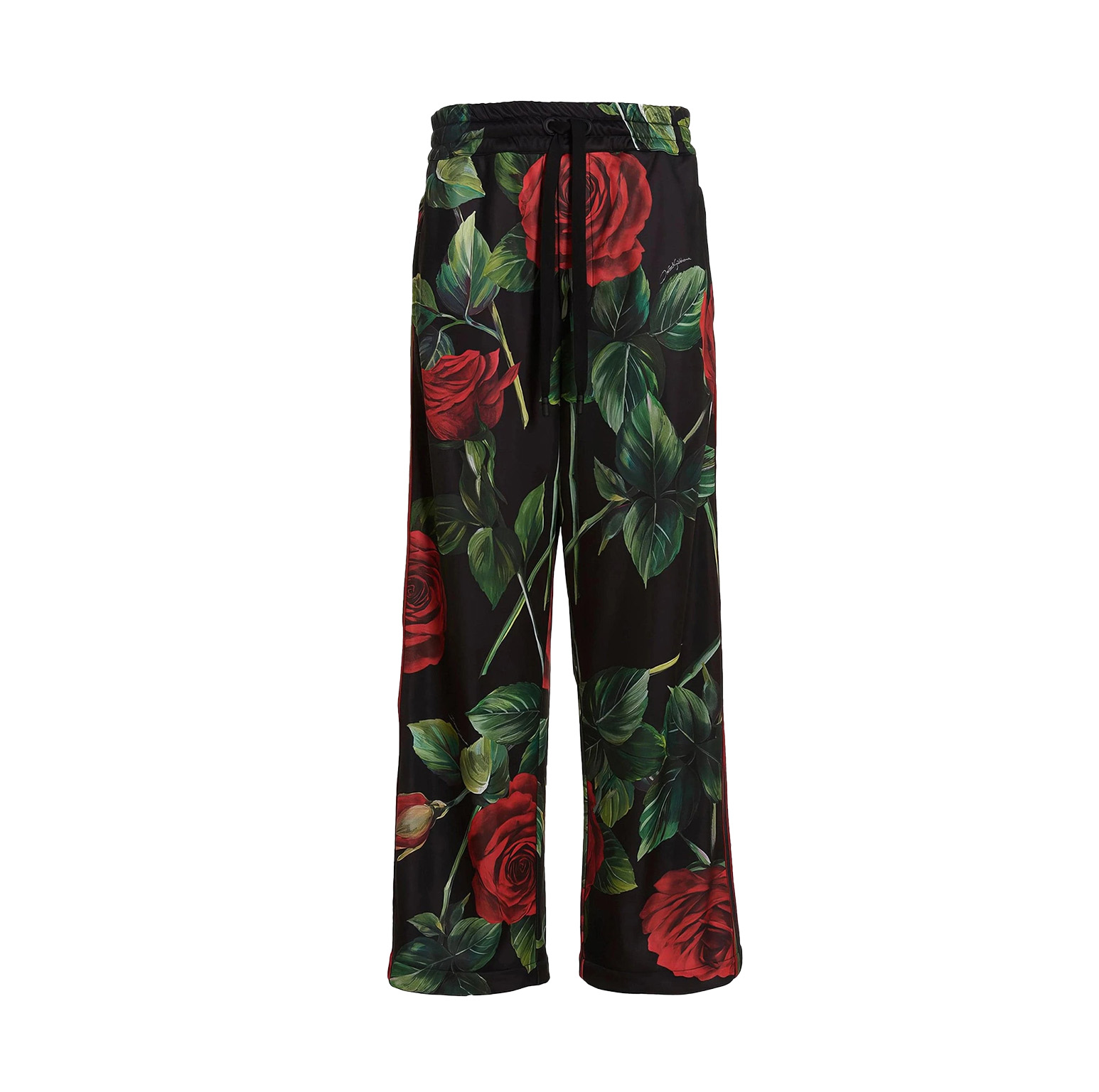 ROSE-PRINTED STRAIGHT JOGGING PANTS