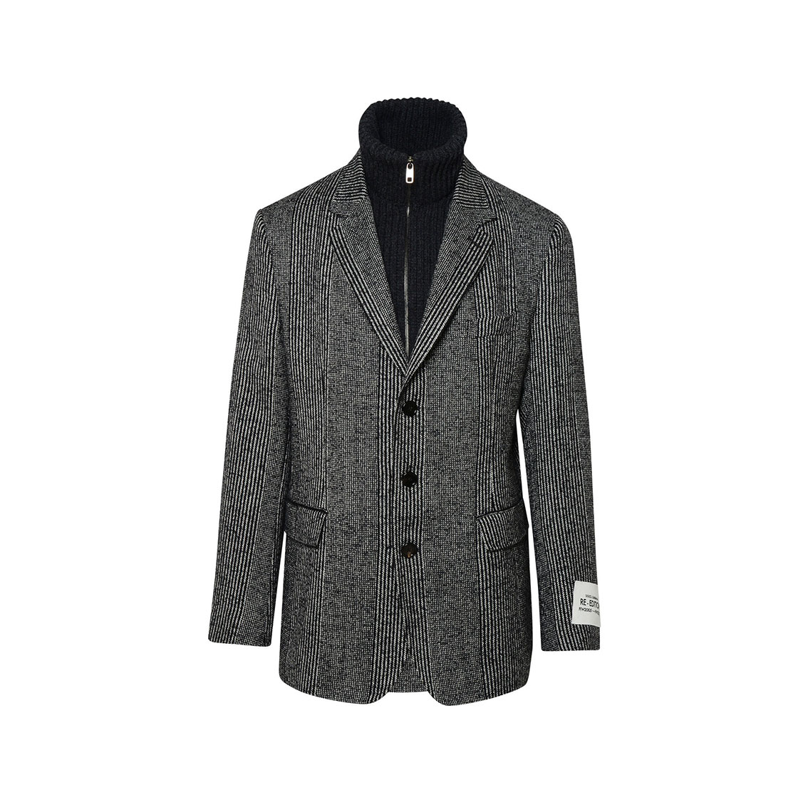 MAN BLACK ALPACA COAT
