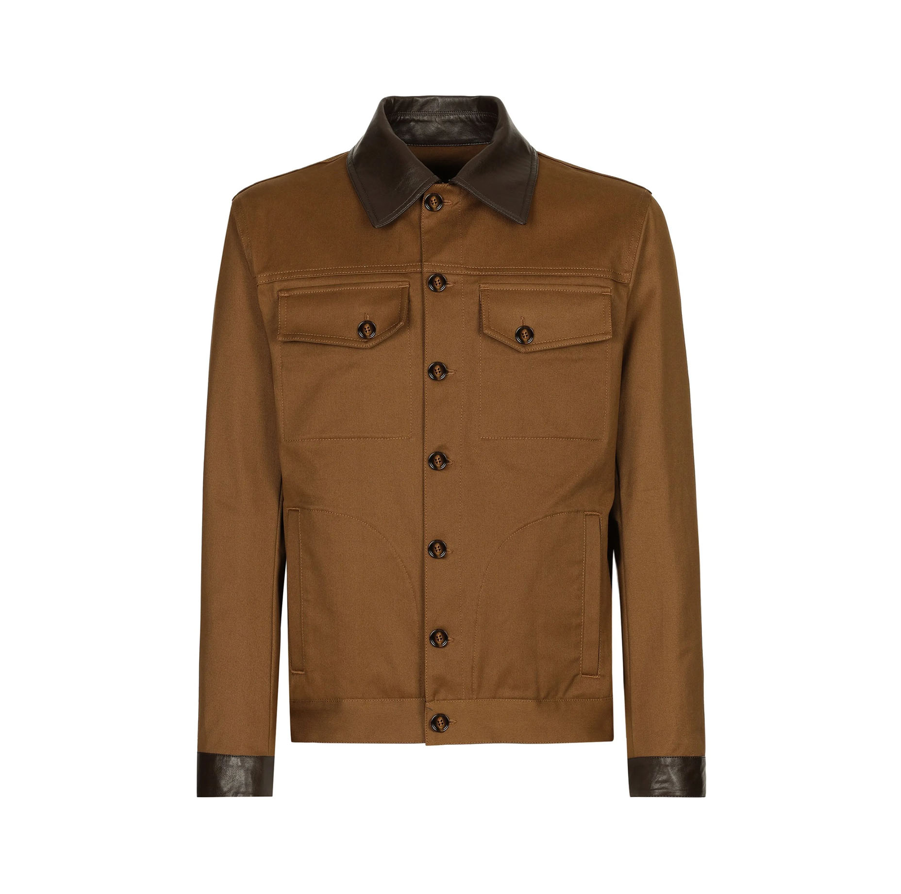 LEATHER-DETAILING JACKET