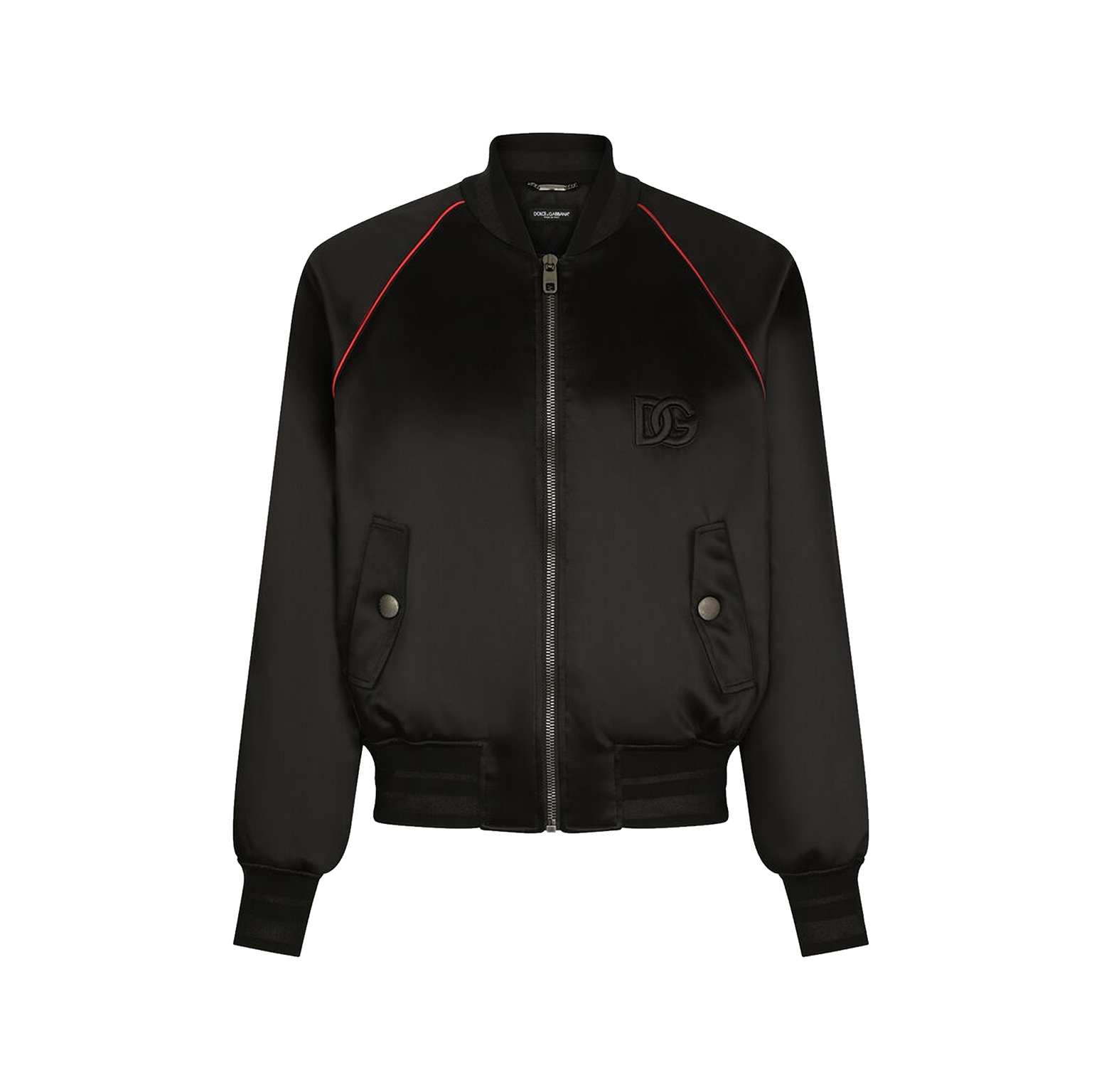 SATIN JACKET WITH EMBROIDERED DG PATCH