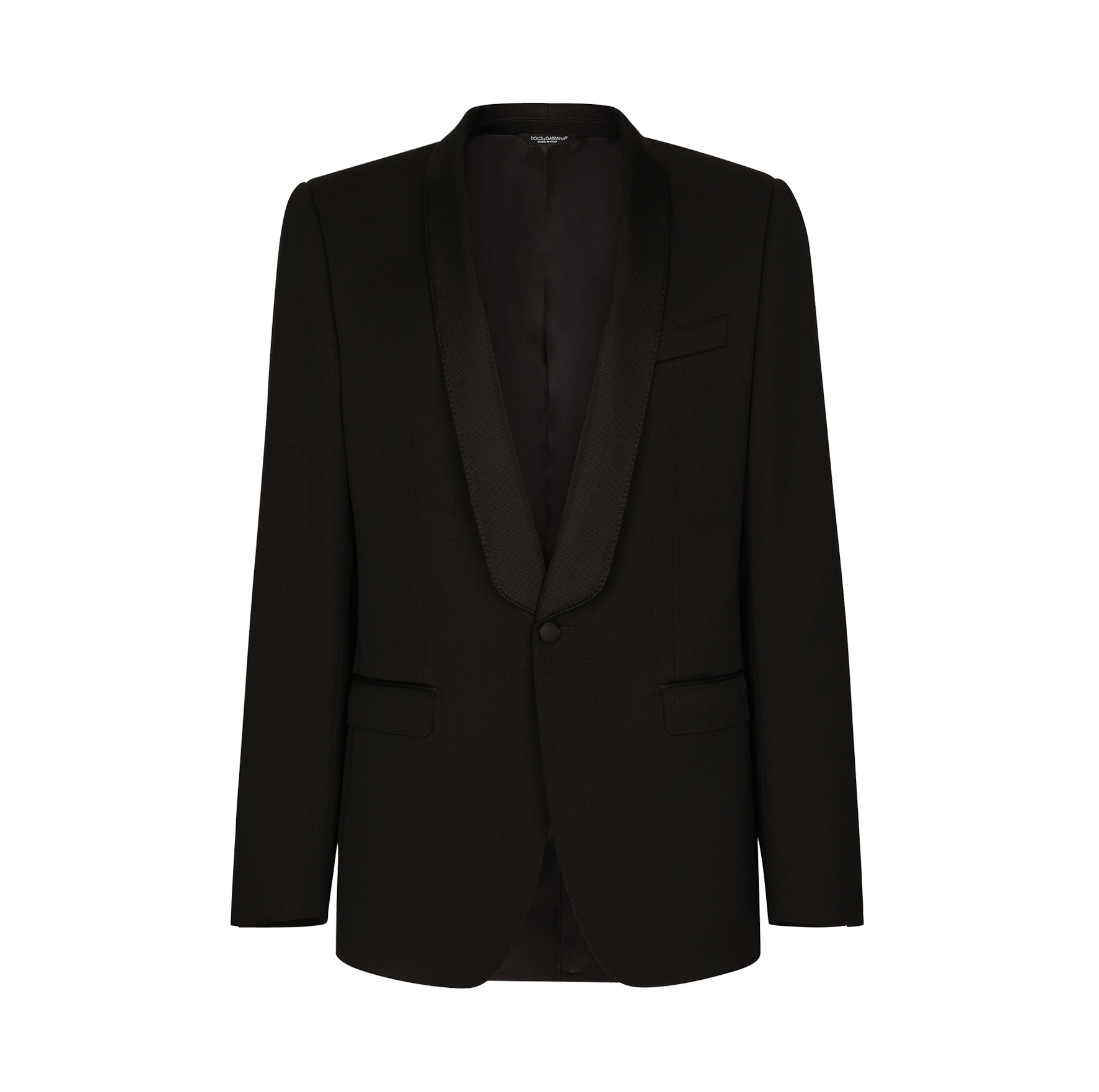 SINGLE-BREASTED STRETCH WOOL SICILIA-FIT TUXEDO JACKET