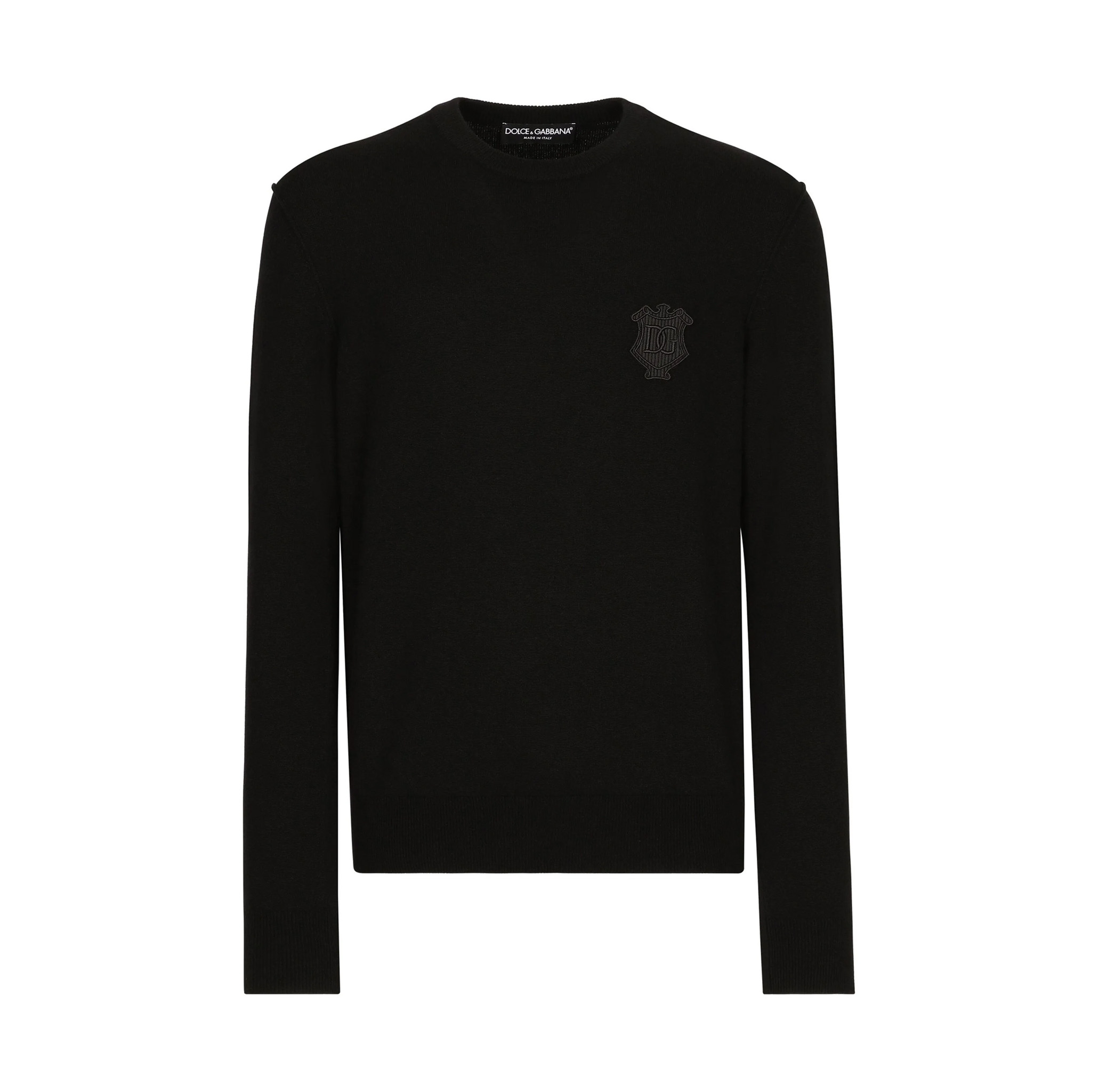 LOGO-PATCH CASHMERE JUMPER