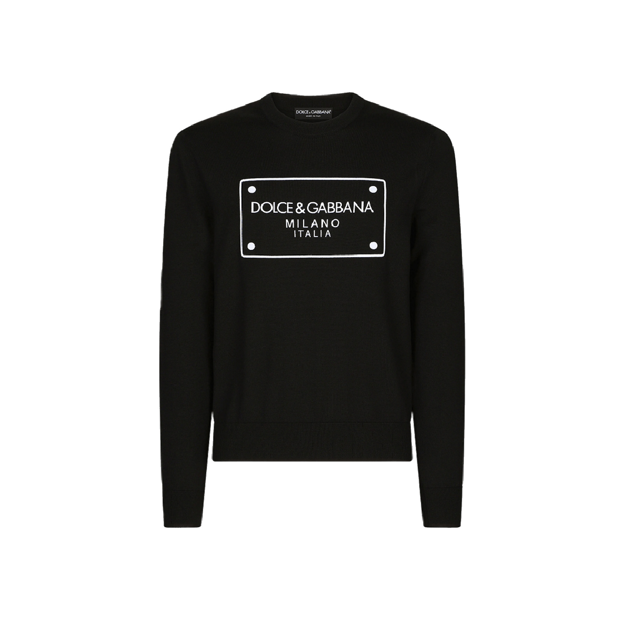 INTARSIA LOGO WOOL JUMPER