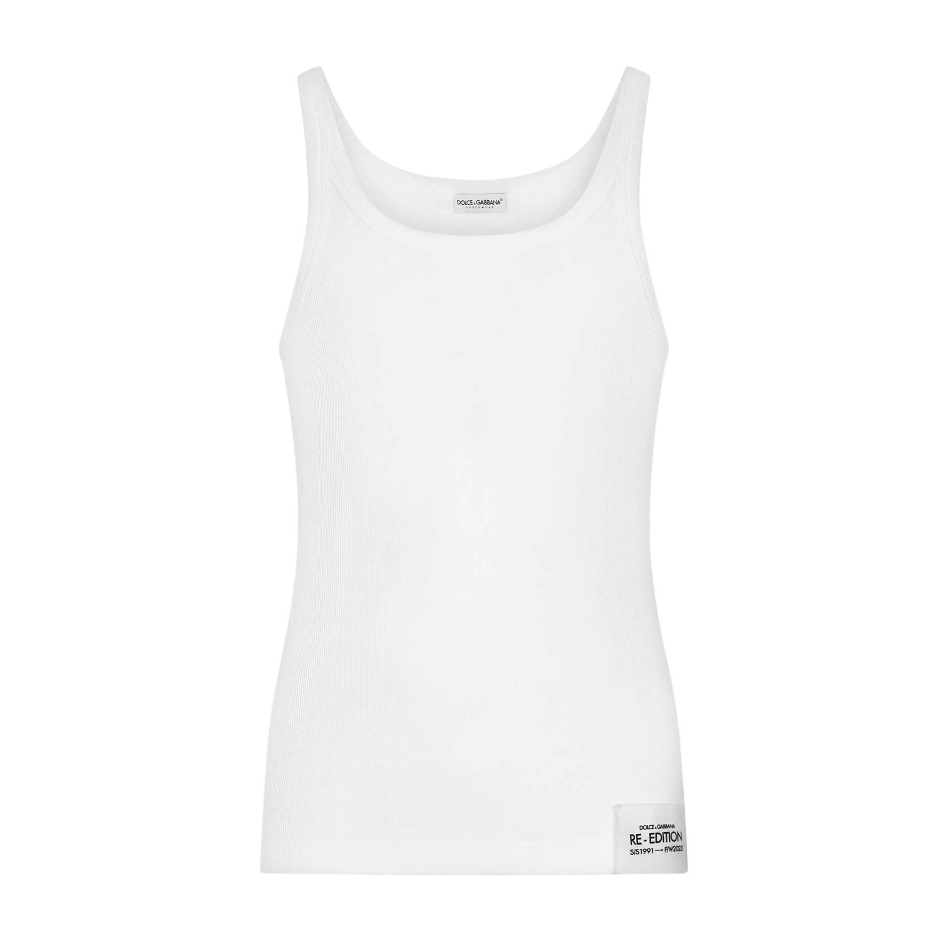 LOGO-PATCH COTTON TANK TOP