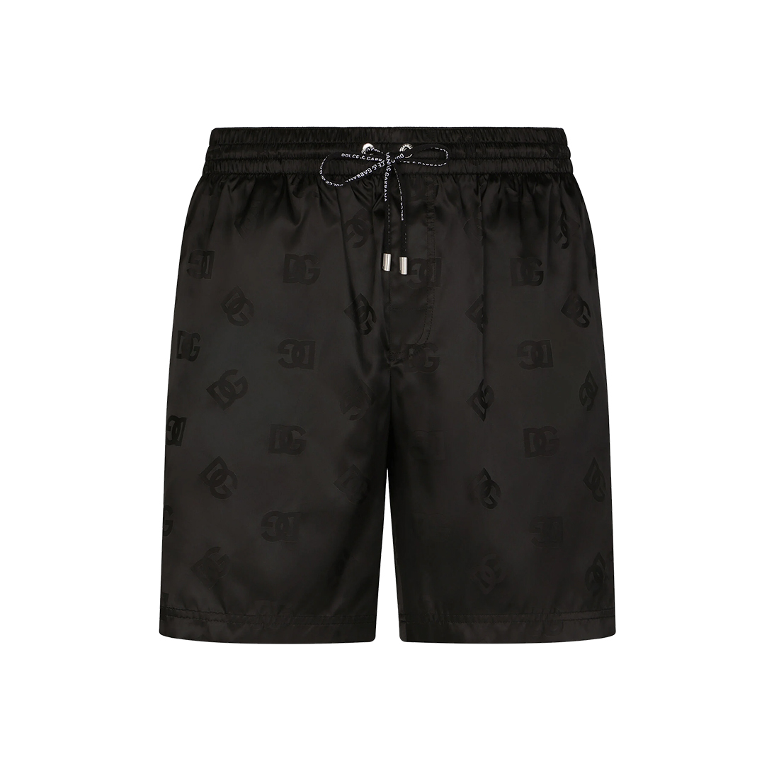 MID-LENGTH SWIM TRUNKS WITH JACQUARD DG MONOGRAM