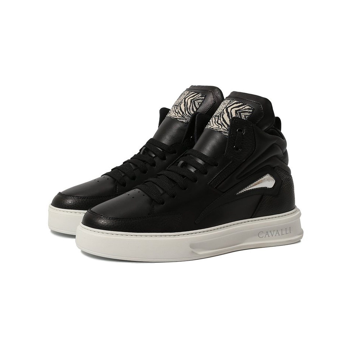 MEN'S BLACK LEATHER SNEAKERS
