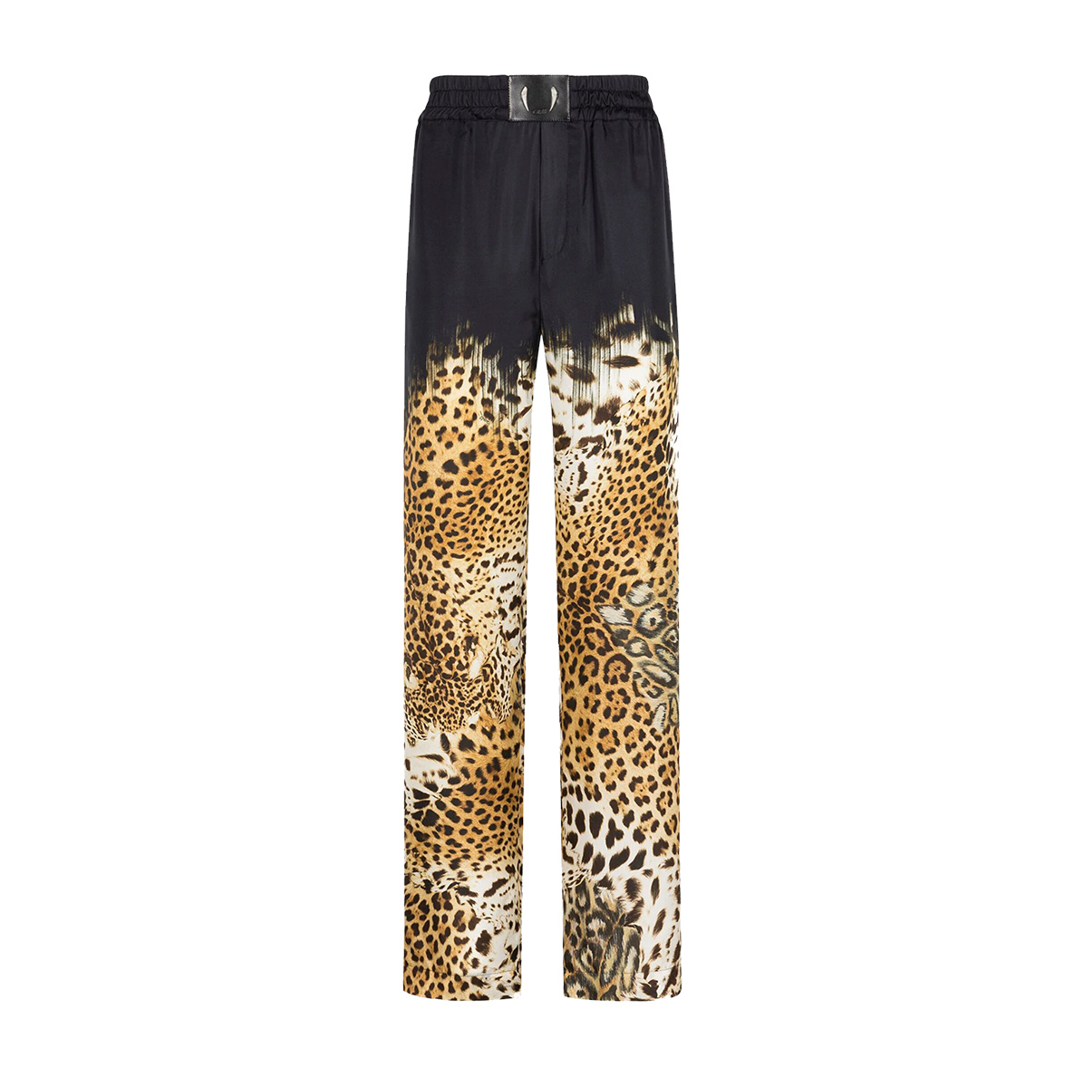 LEOPARD-PRINT SILK TROUSERS
