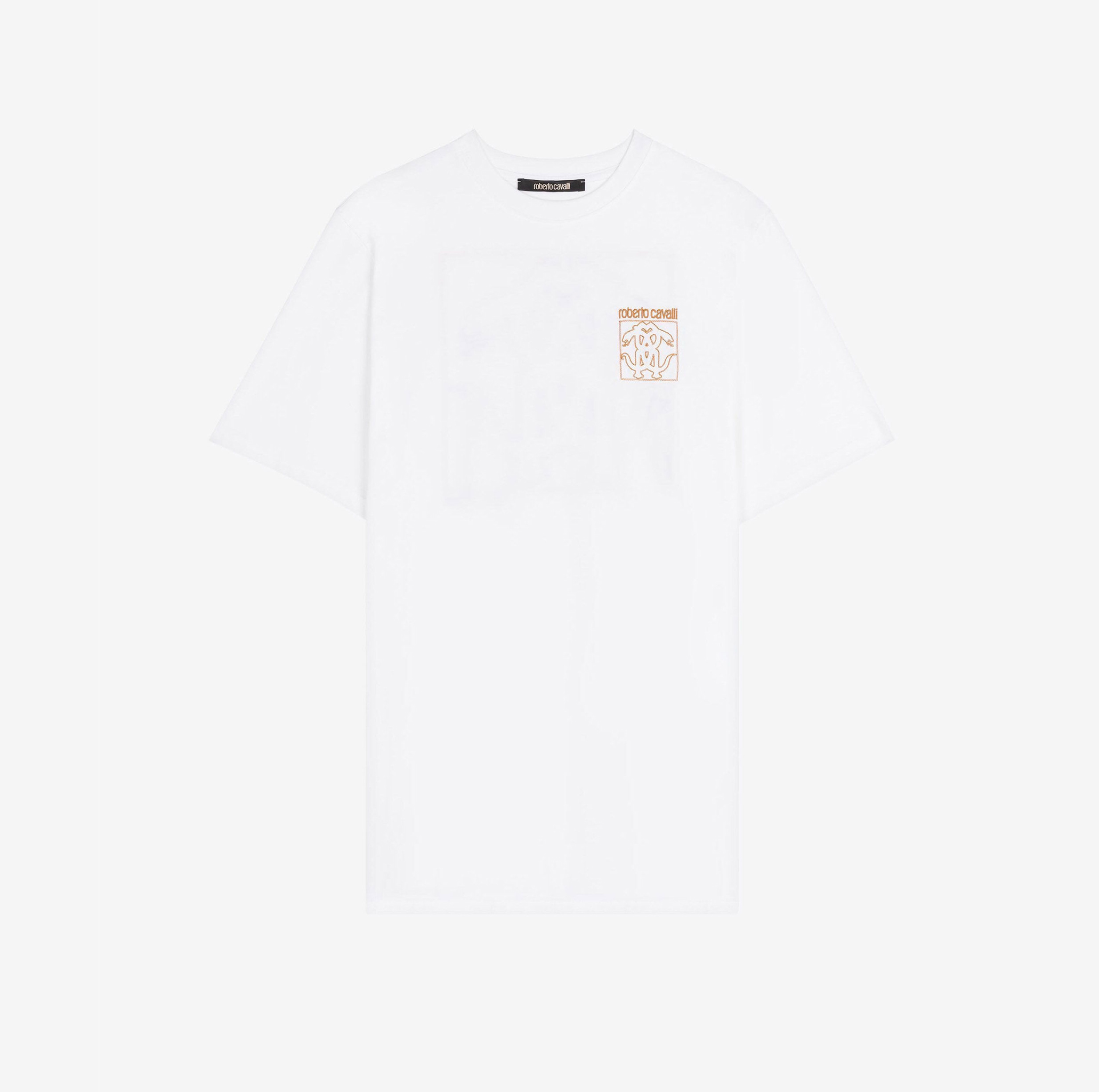 MIRROR SNAKE COTTON T-SHIRT