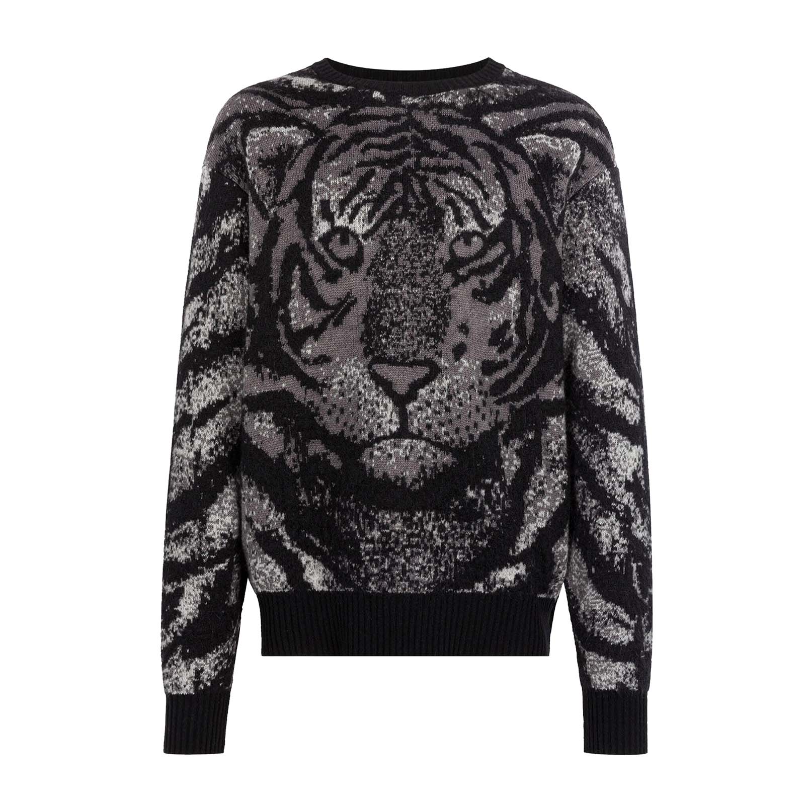 TIGER-INTARSIA SWEATER