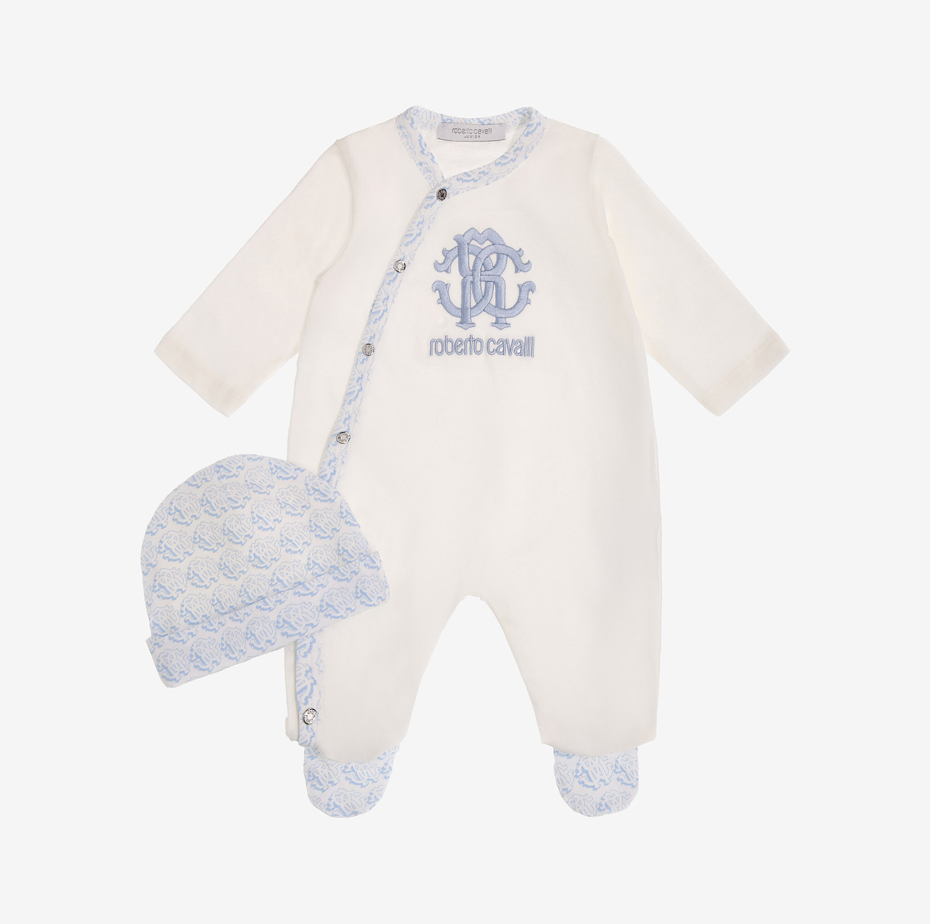 RC MONOGRAM EMBROIDERY BABYGROW SET
