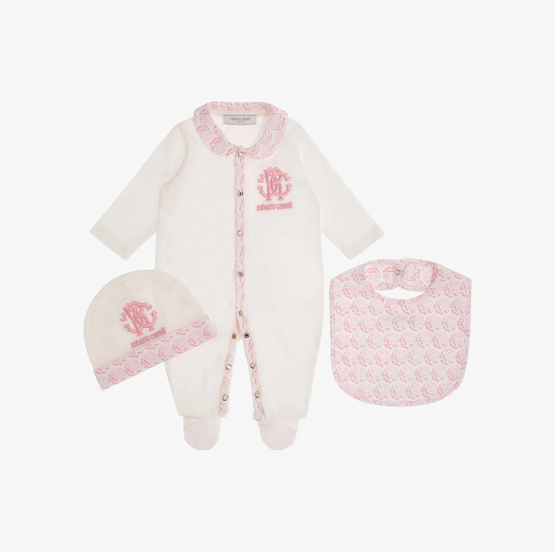 RC MONOGRAM EMBROIDERY BABYGROW SET