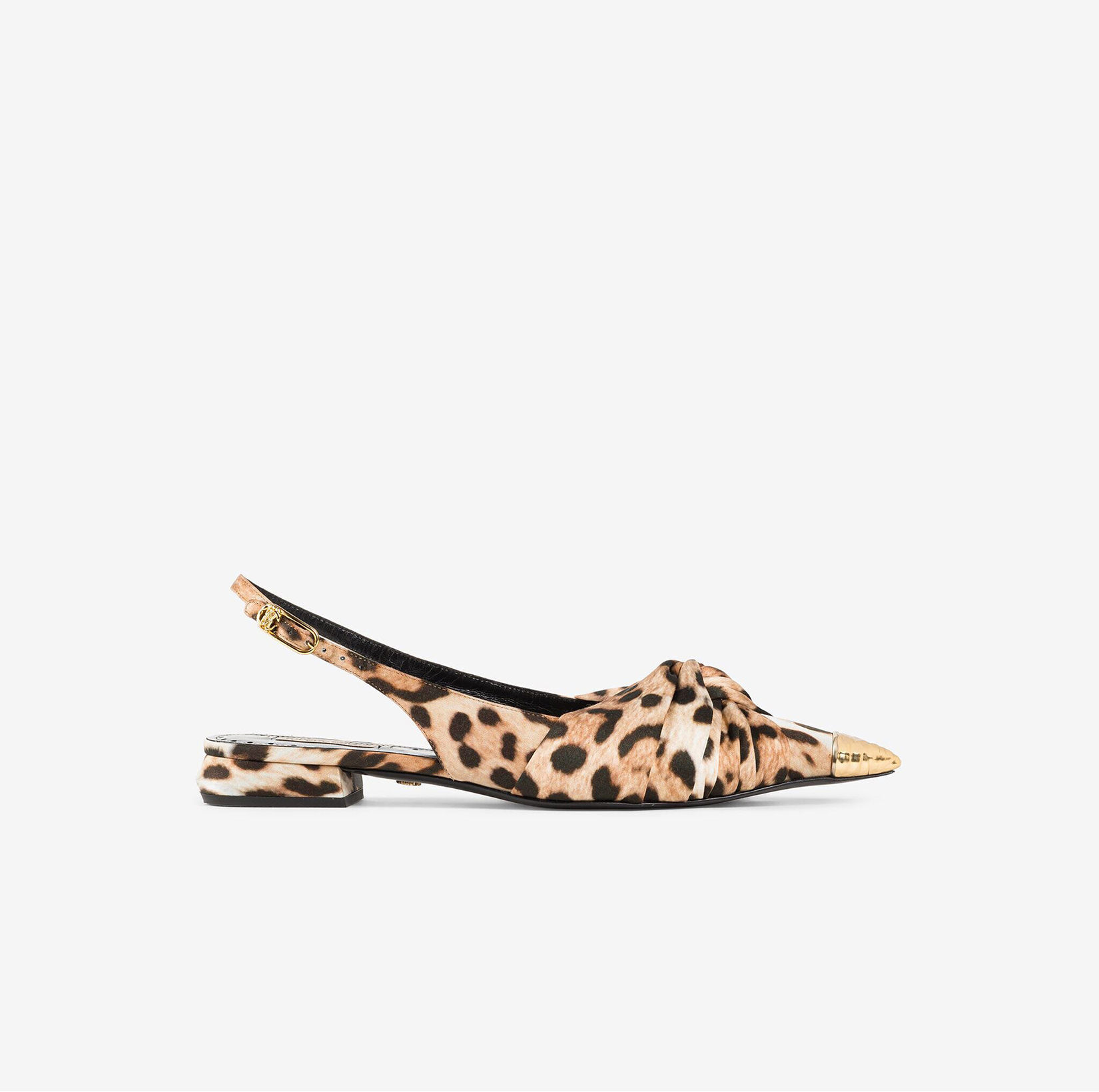 LE PETTEGOLE JAGUAR-PRINT SLINGBACK MULES