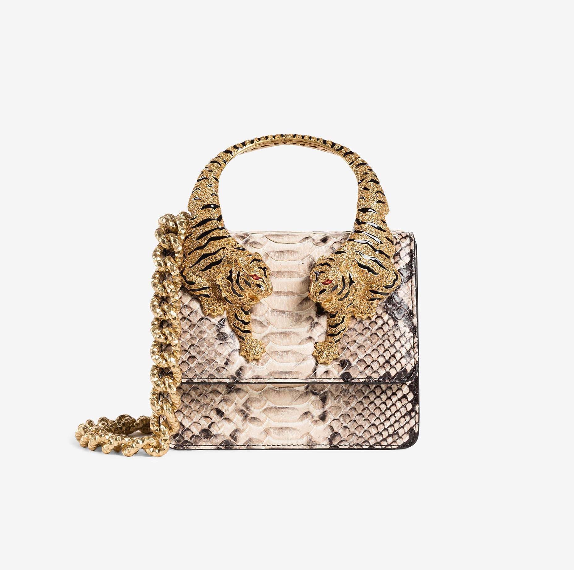 SMALL ROAR CRYSTAL-EMBELLISHED SHOULDER BAG