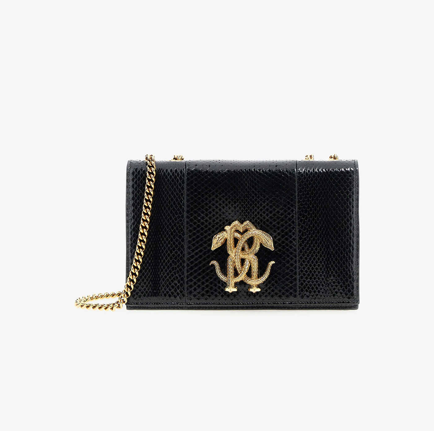 SHOULDER BAG WITH MONOGRAM MIRROR SNAKE