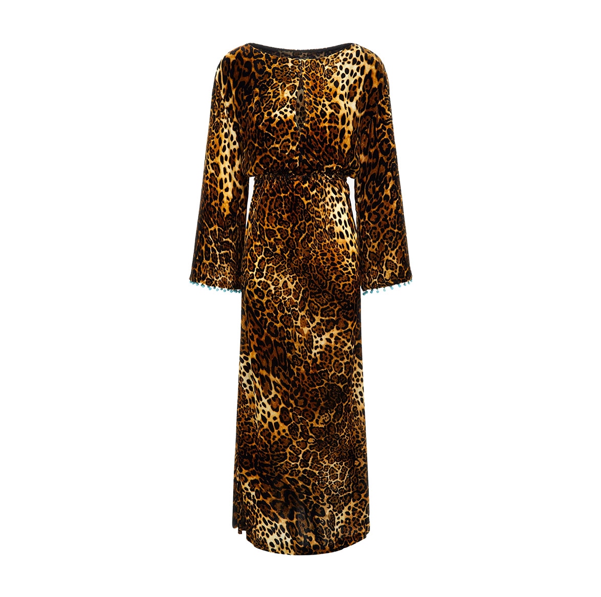 LEOPARD PRINT VELVET DRESS