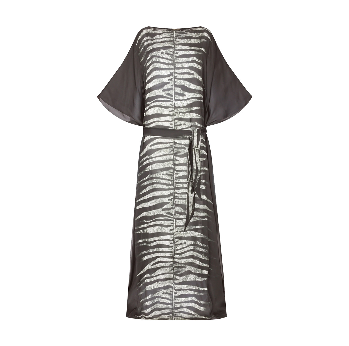 DRESS WITH BELT AND ZEBRA PRINT